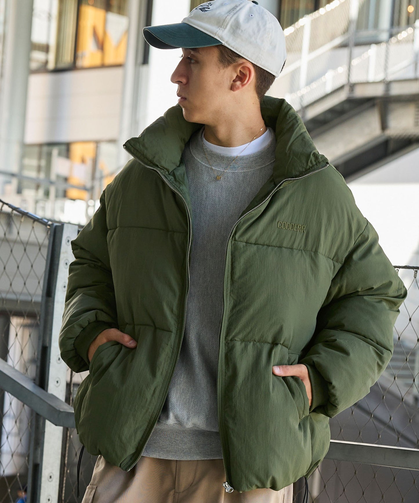 CODDERR 厚領防潑水尼龍中綿外套