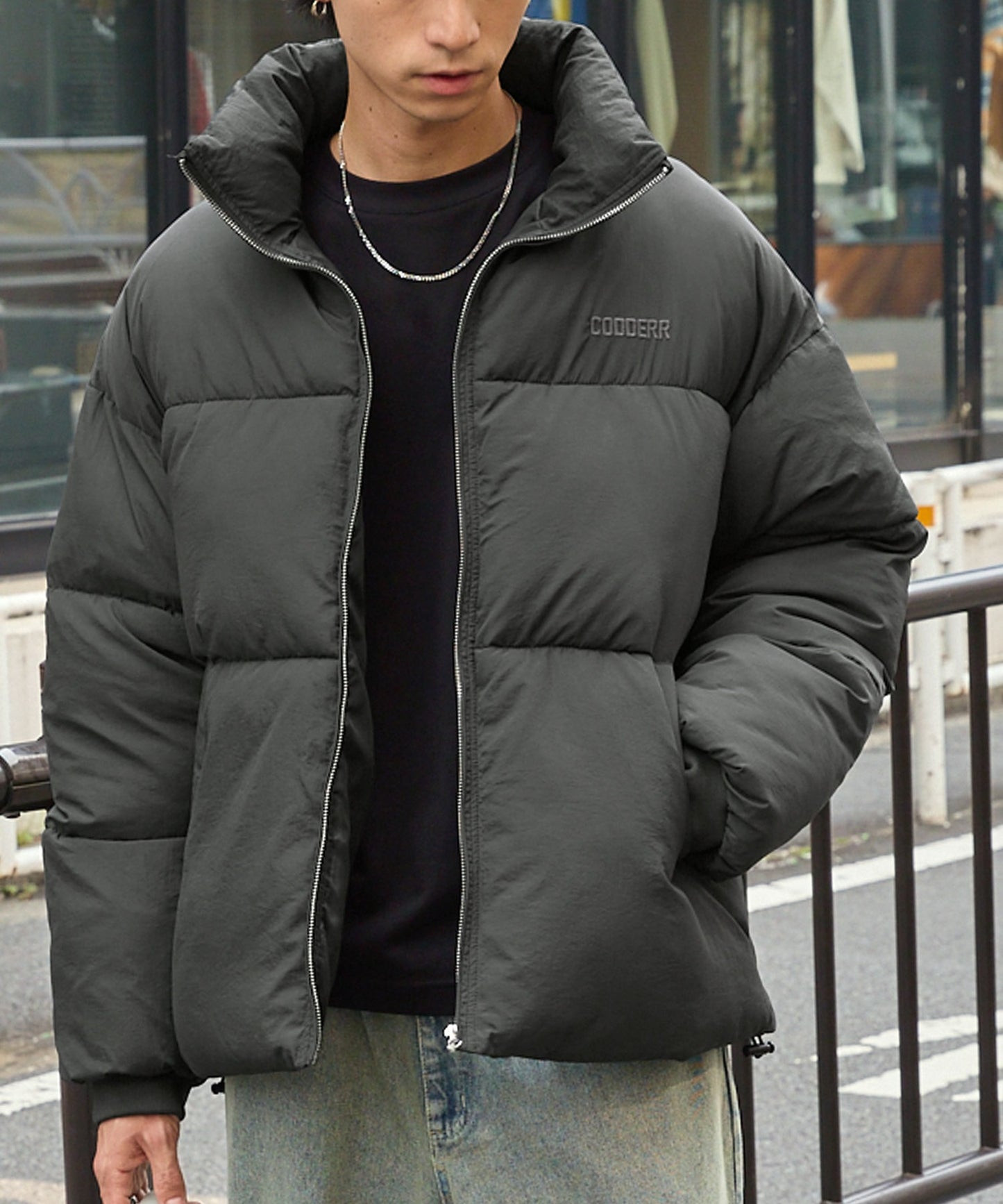 CODDERR 厚領防潑水尼龍中綿外套