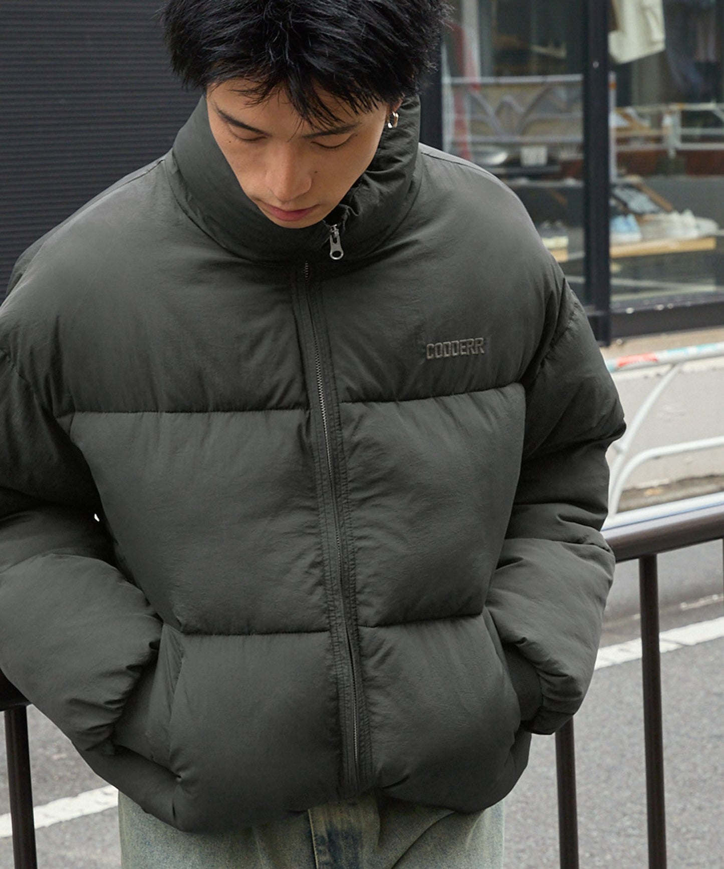 CODDERR 厚領防潑水尼龍中綿外套