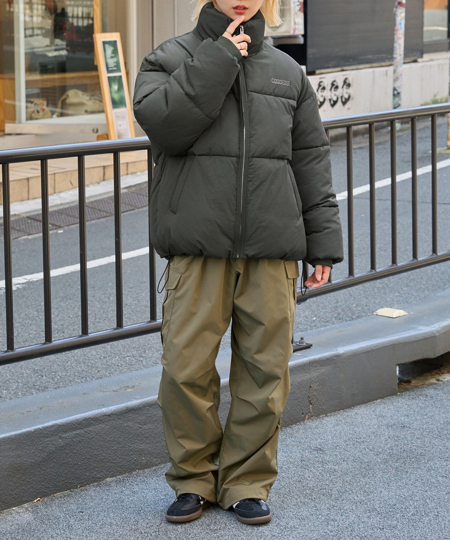 CODDERR 厚領防潑水尼龍中綿外套