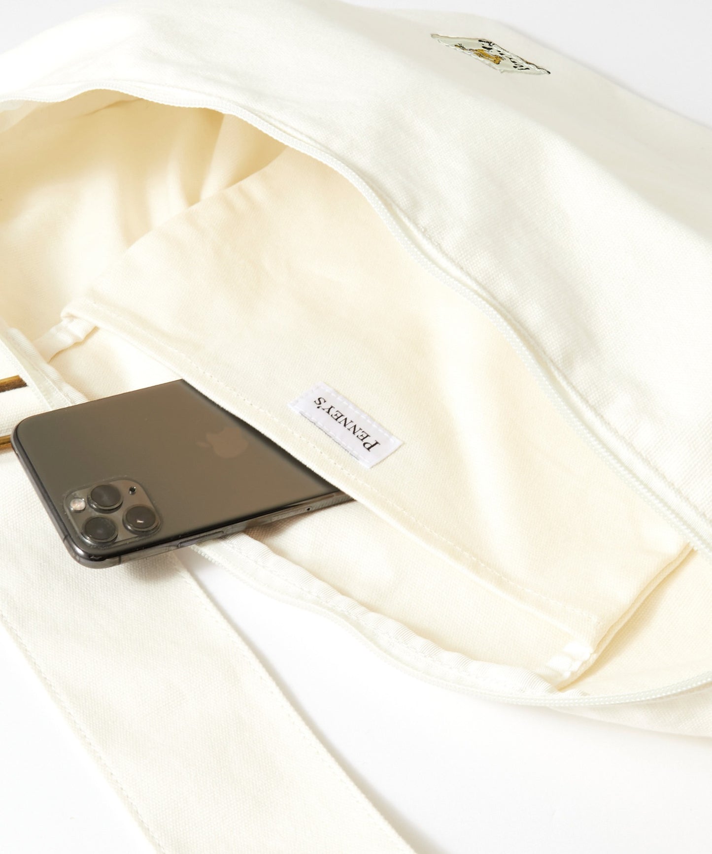 PENNEYS THE FOX & BE A TIGER 復古標籤帆布郵差包