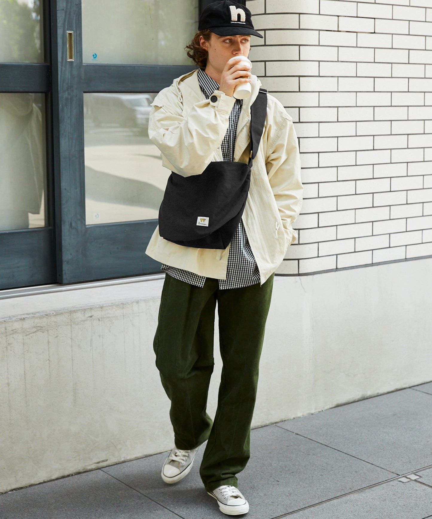 PENNEYS THE FOX & BE A TIGER 復古標籤帆布郵差包