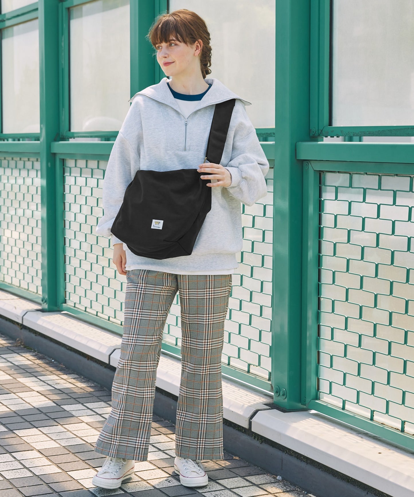 PENNEYS THE FOX & BE A TIGER 復古標籤帆布郵差包