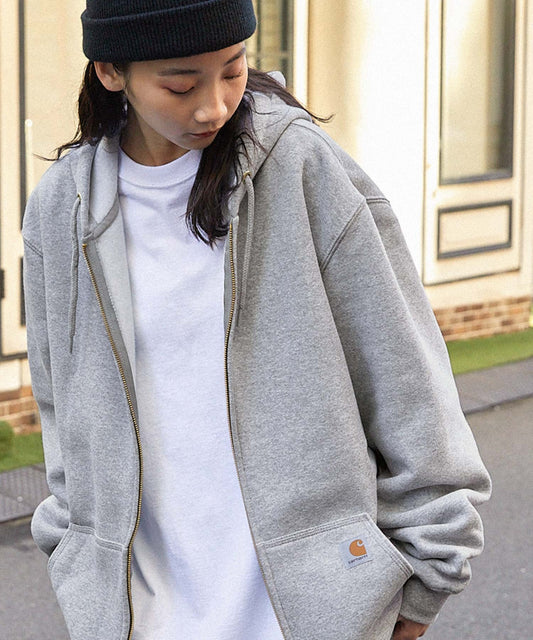 Carhartt 寬版內裡絨毛拉鍊連帽外套