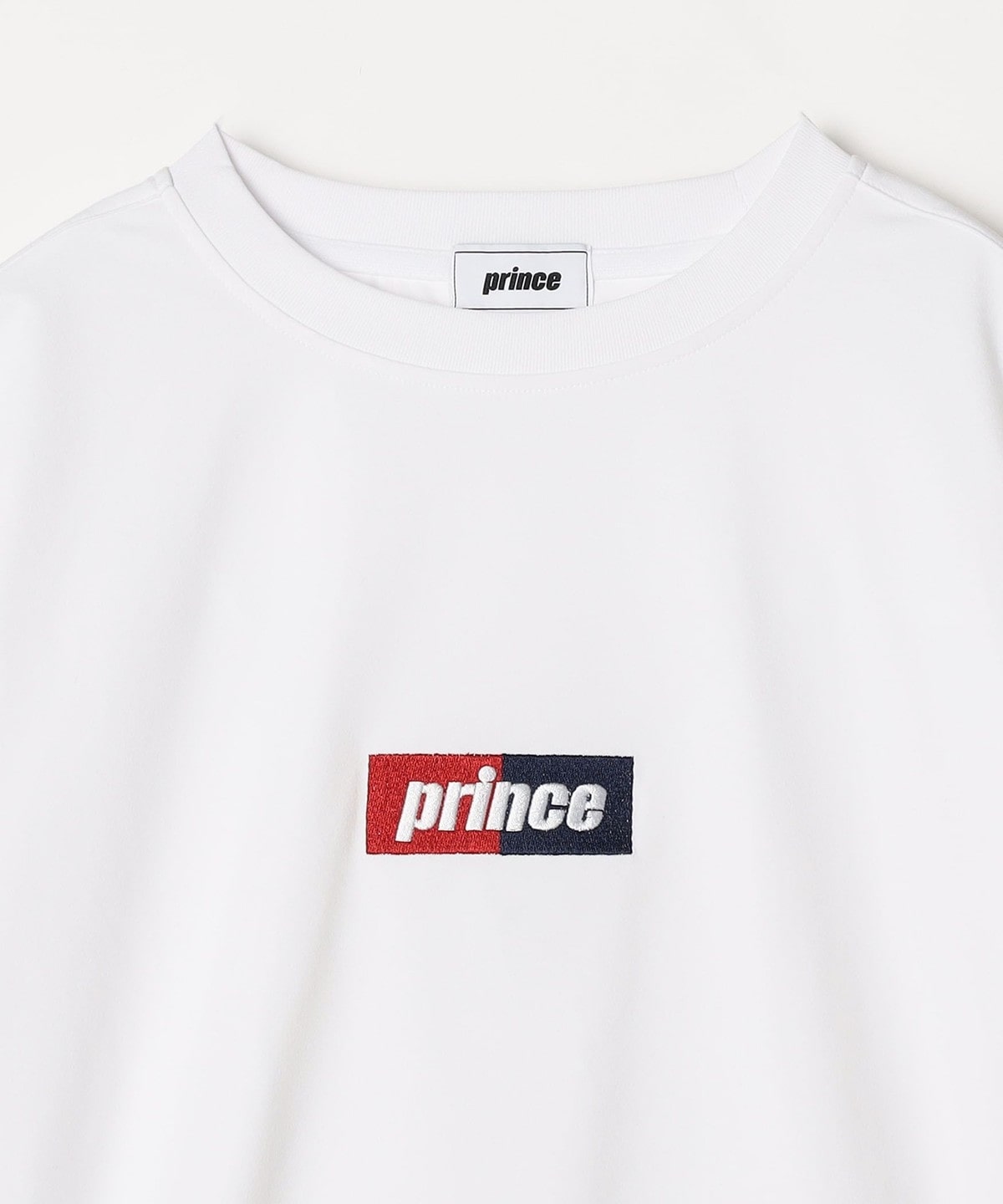 SHIPS any x prince 吸濕排汗/防紫外線 方框logo刺繡短袖T恤