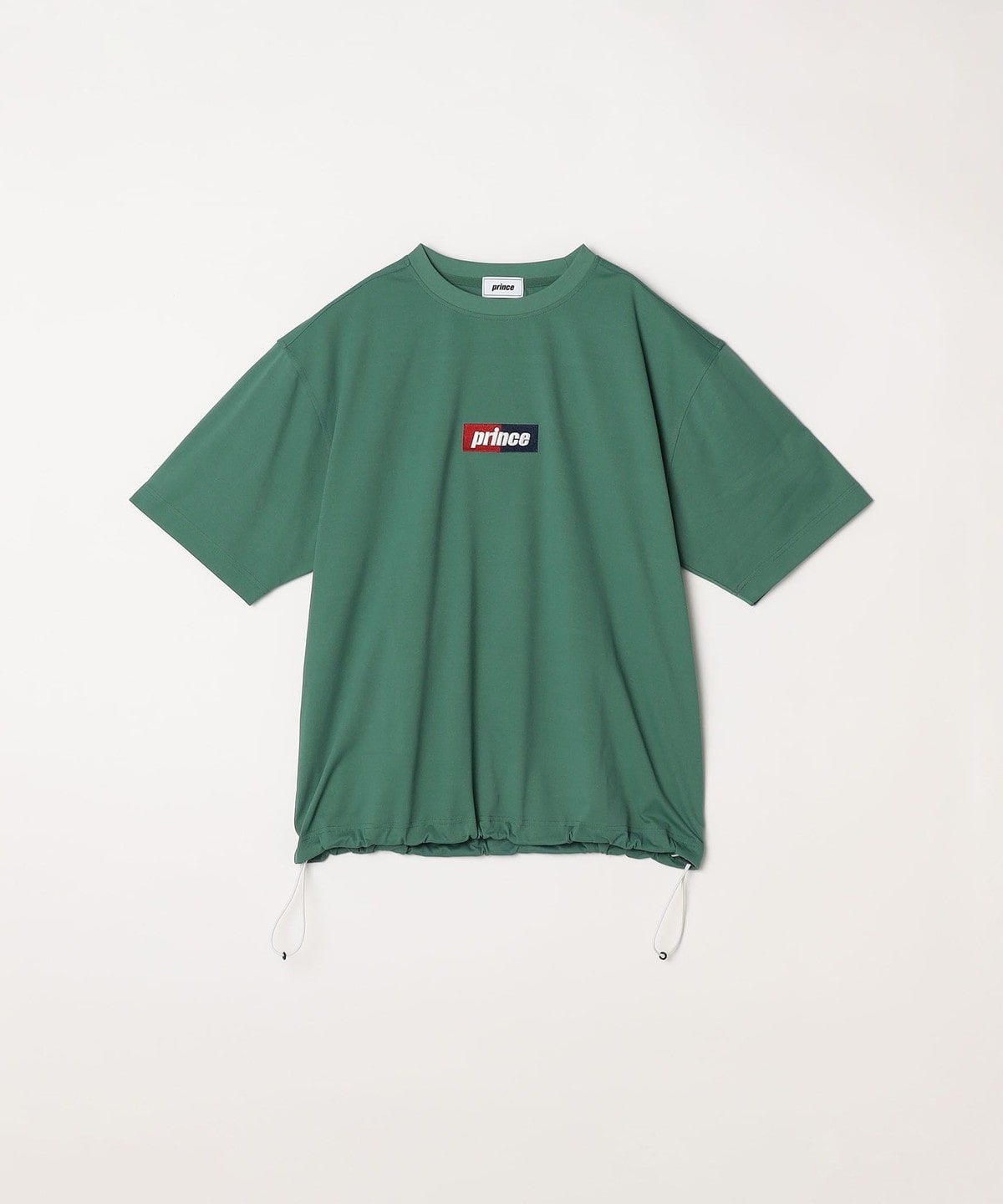 SHIPS any x prince 吸濕排汗/防紫外線 方框logo刺繡短袖T恤