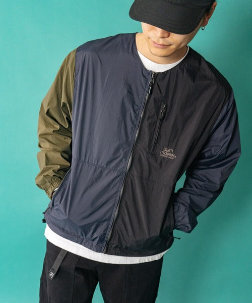 Gym Master 雙面穿無領尼龍夾克風衣外套