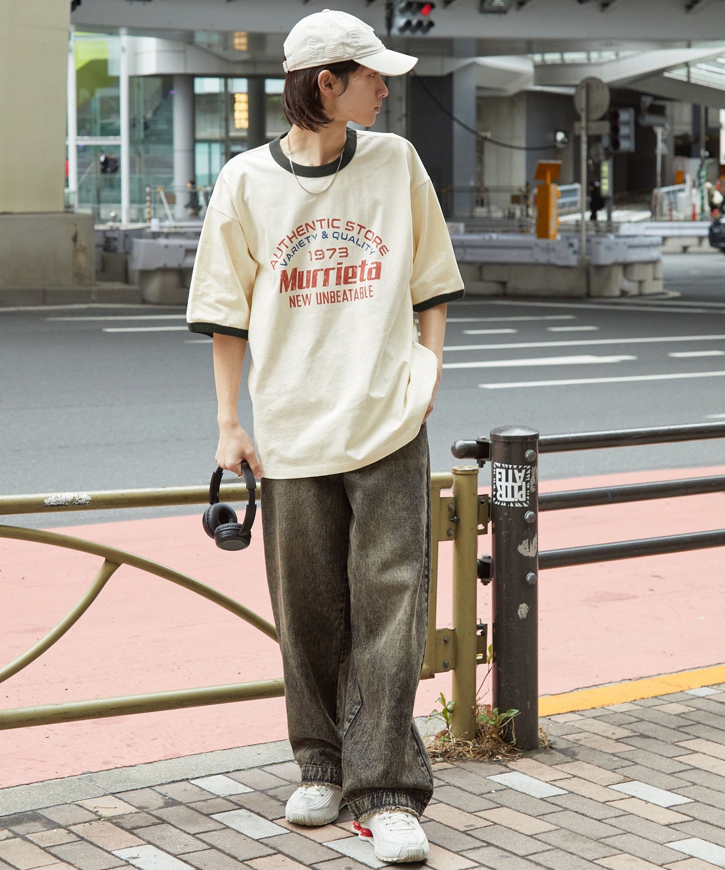 MONO-MART 復古標誌設計寬版短袖T恤