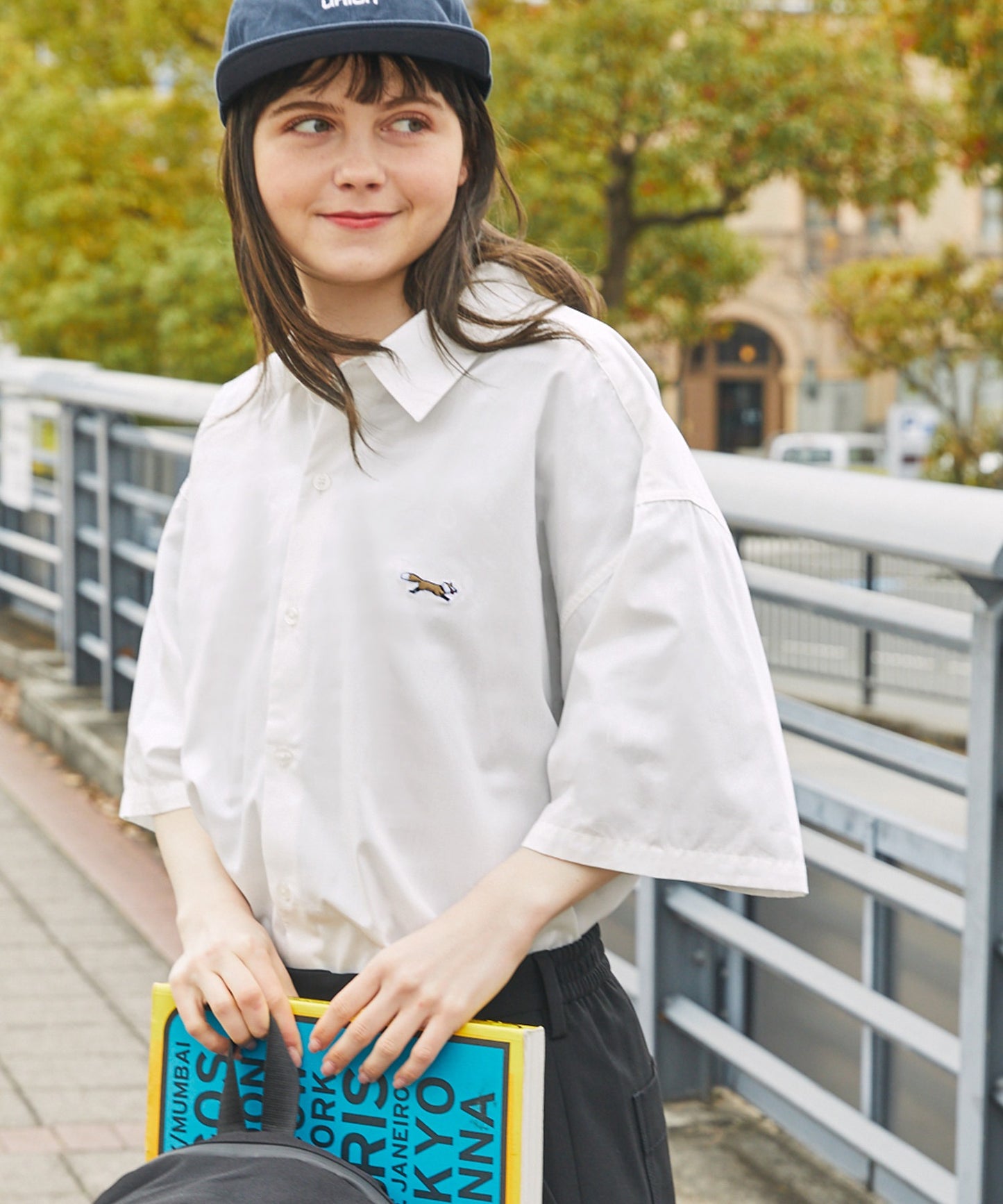 PENNEYS THE FOX logo regular collar short 狐狸刺繡LOGO短袖襯衫