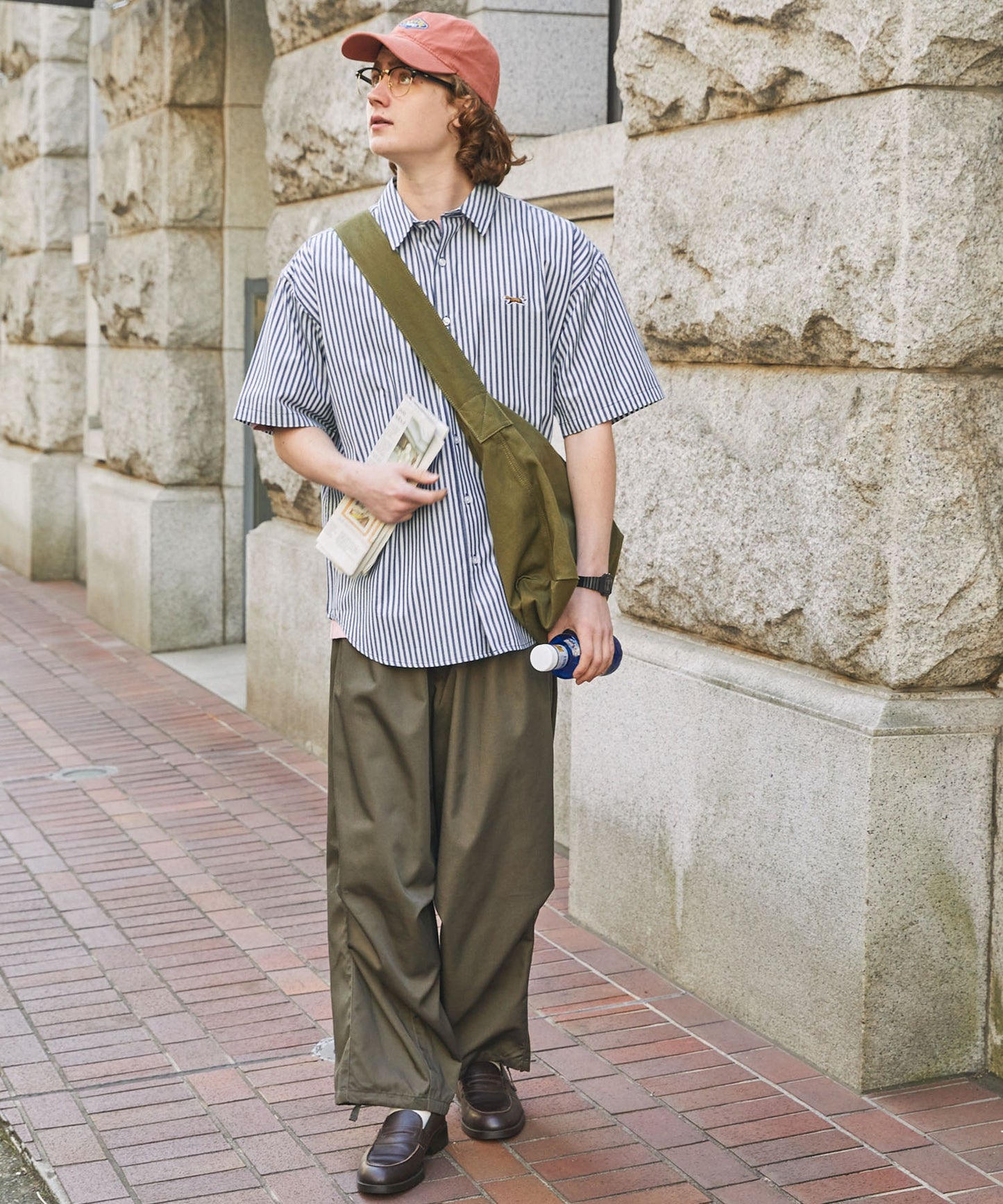 PENNEYS THE FOX logo regular collar short 狐狸刺繡LOGO短袖襯衫