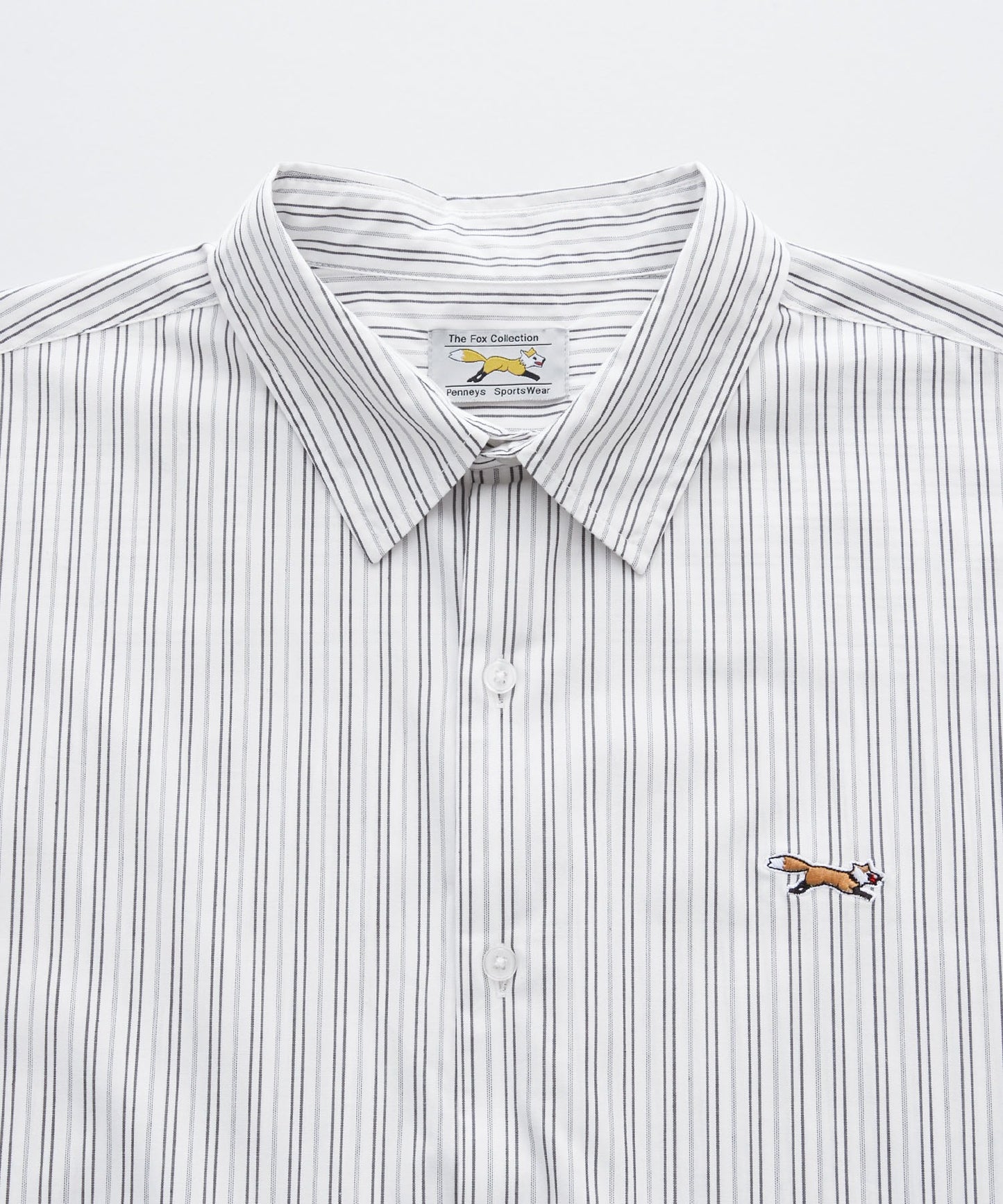 PENNEYS THE FOX logo regular collar short 狐狸刺繡LOGO短袖襯衫