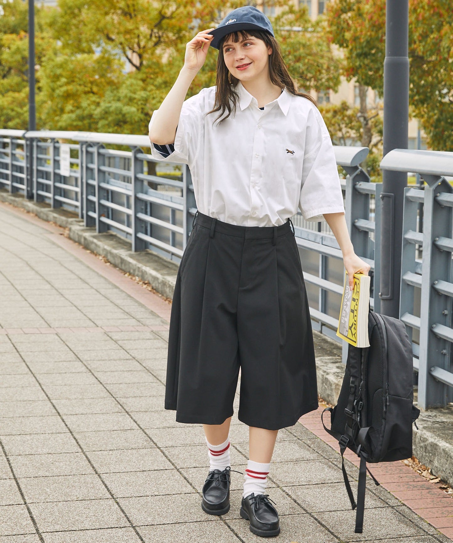 PENNEYS THE FOX logo regular collar short 狐狸刺繡LOGO短袖襯衫