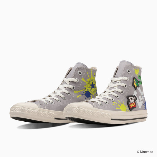 日本限定 CONVERSE ALL STAR LC HI × 任天堂Splatoon3 高筒帆布鞋 灰