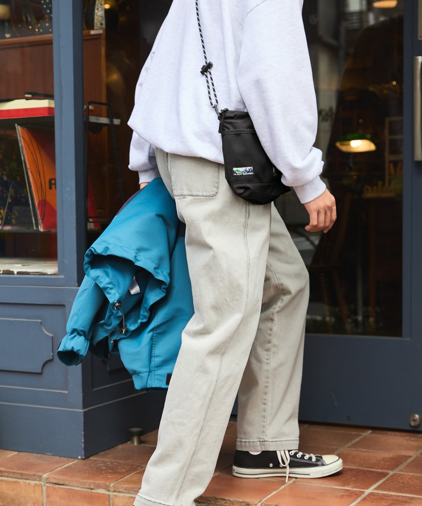 THE CRAFT CREW PRODUCTS 防潑水尼龍 × 網布輕便斜背包