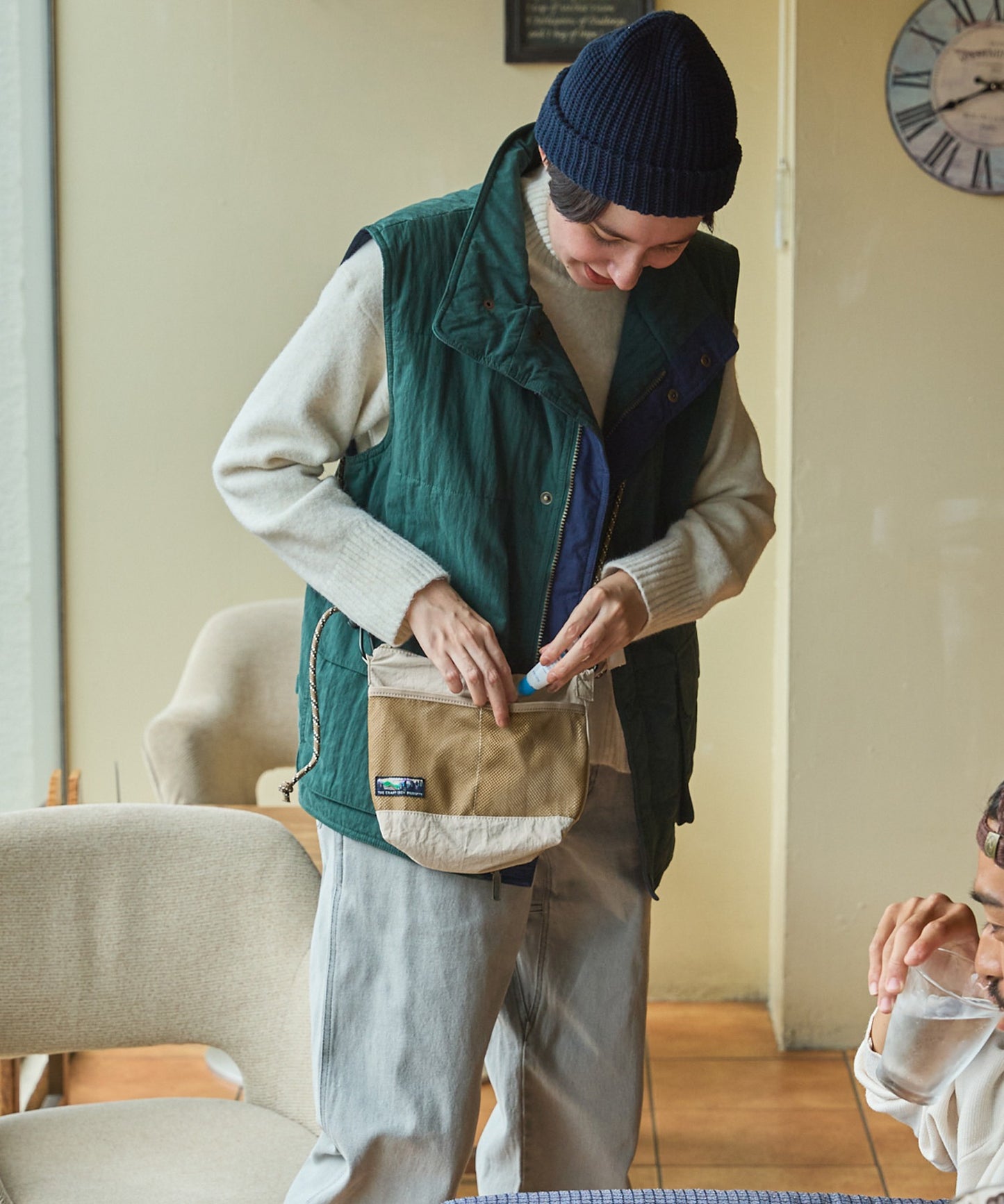 THE CRAFT CREW PRODUCTS 防潑水尼龍 × 網布輕便斜背包