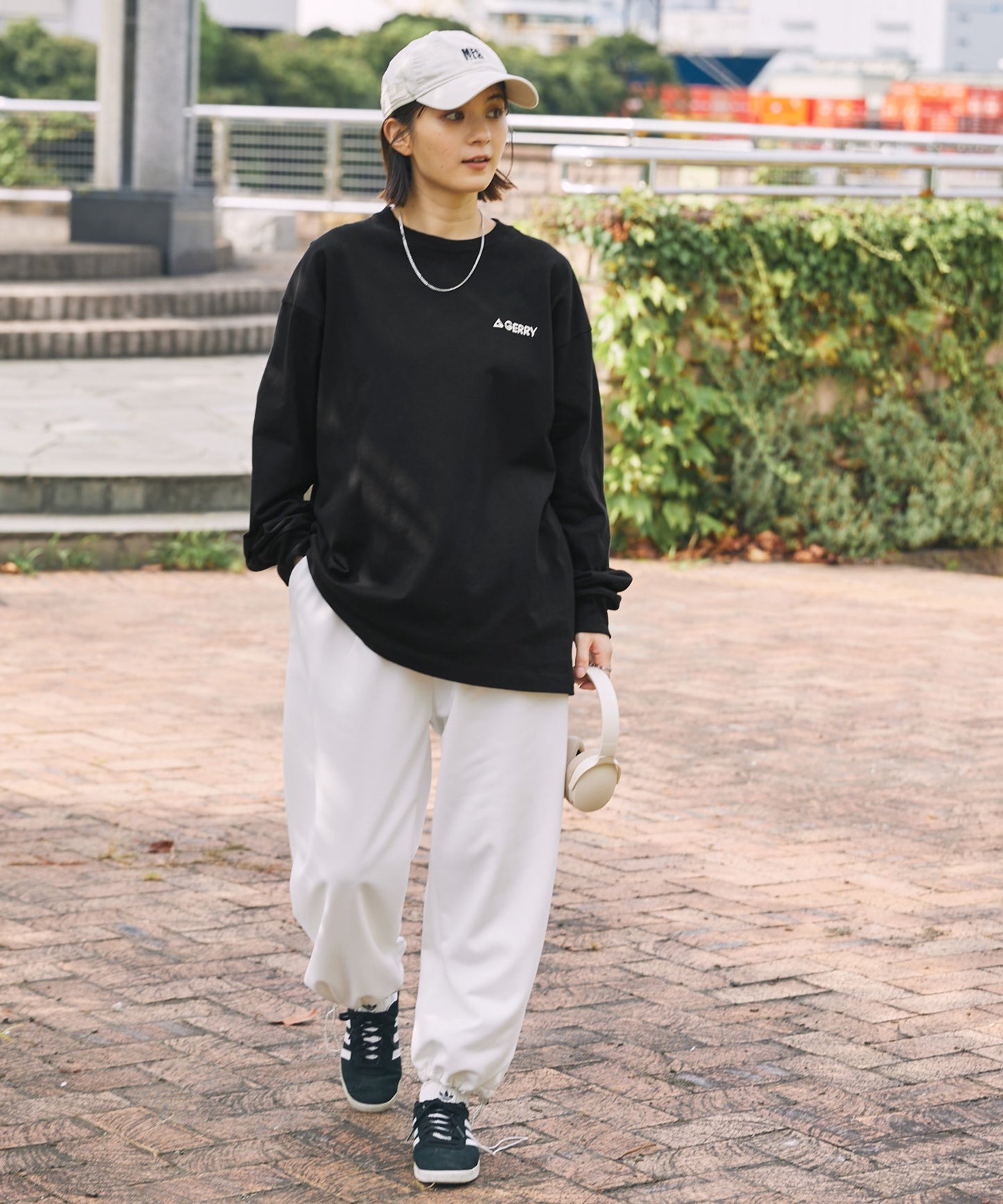 GERRY 限定 寬版圓形 Logo長袖T恤上衣大學T