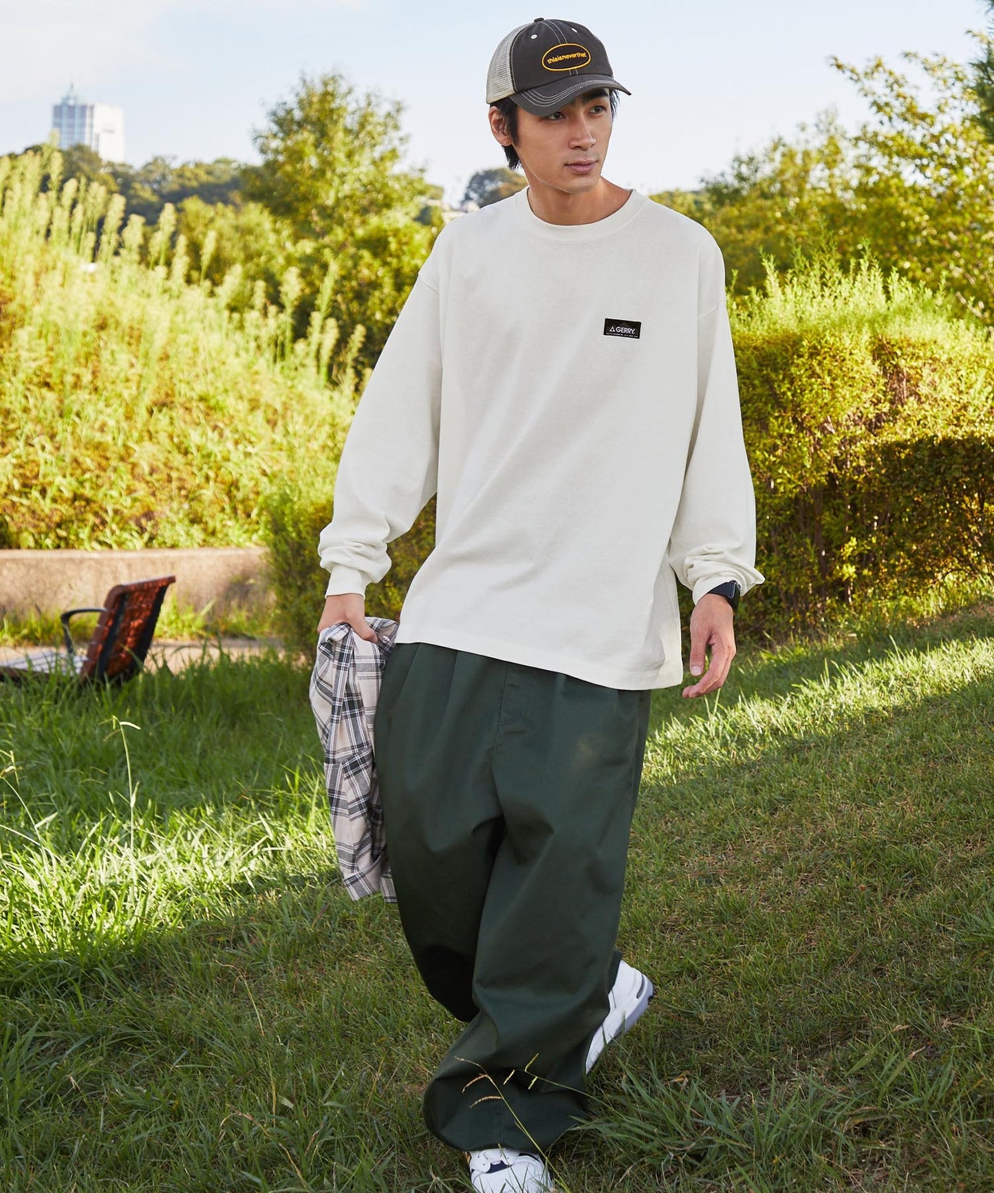 GERRY 限定 寬版圓形 Logo長袖T恤上衣大學T