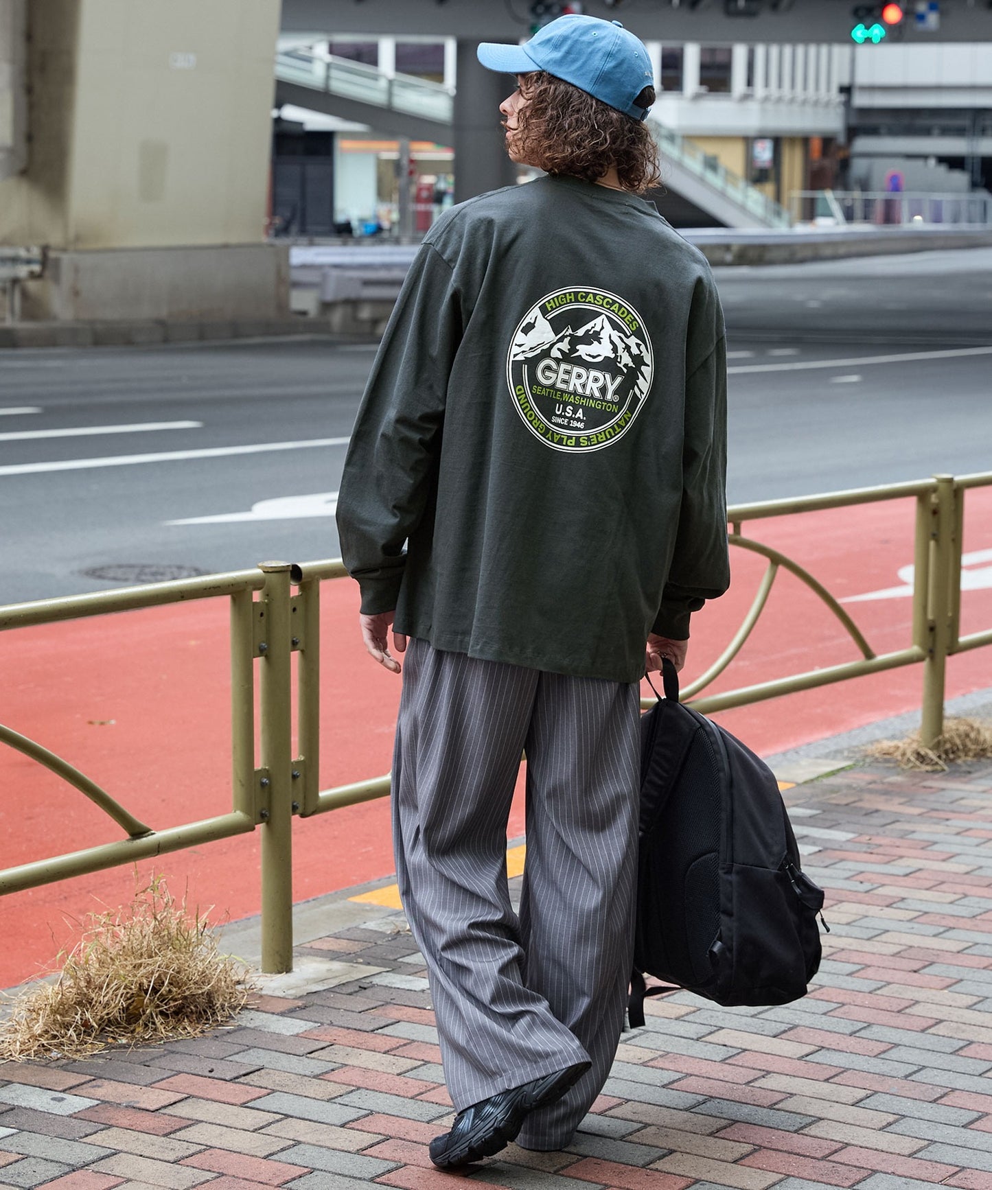 GERRY 限定 寬版圓形 Logo長袖T恤上衣大學T