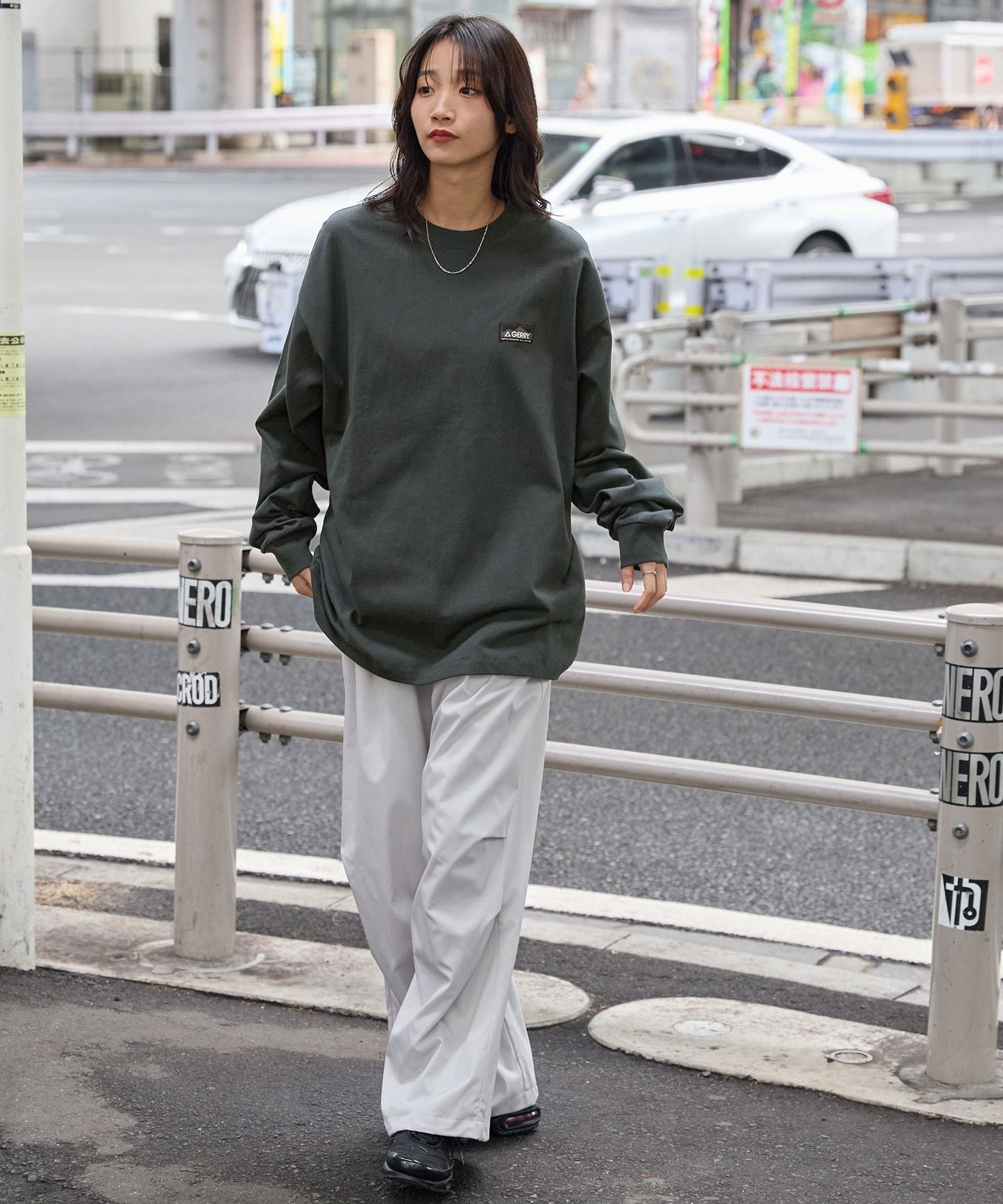 GERRY 限定 寬版圓形 Logo長袖T恤上衣大學T