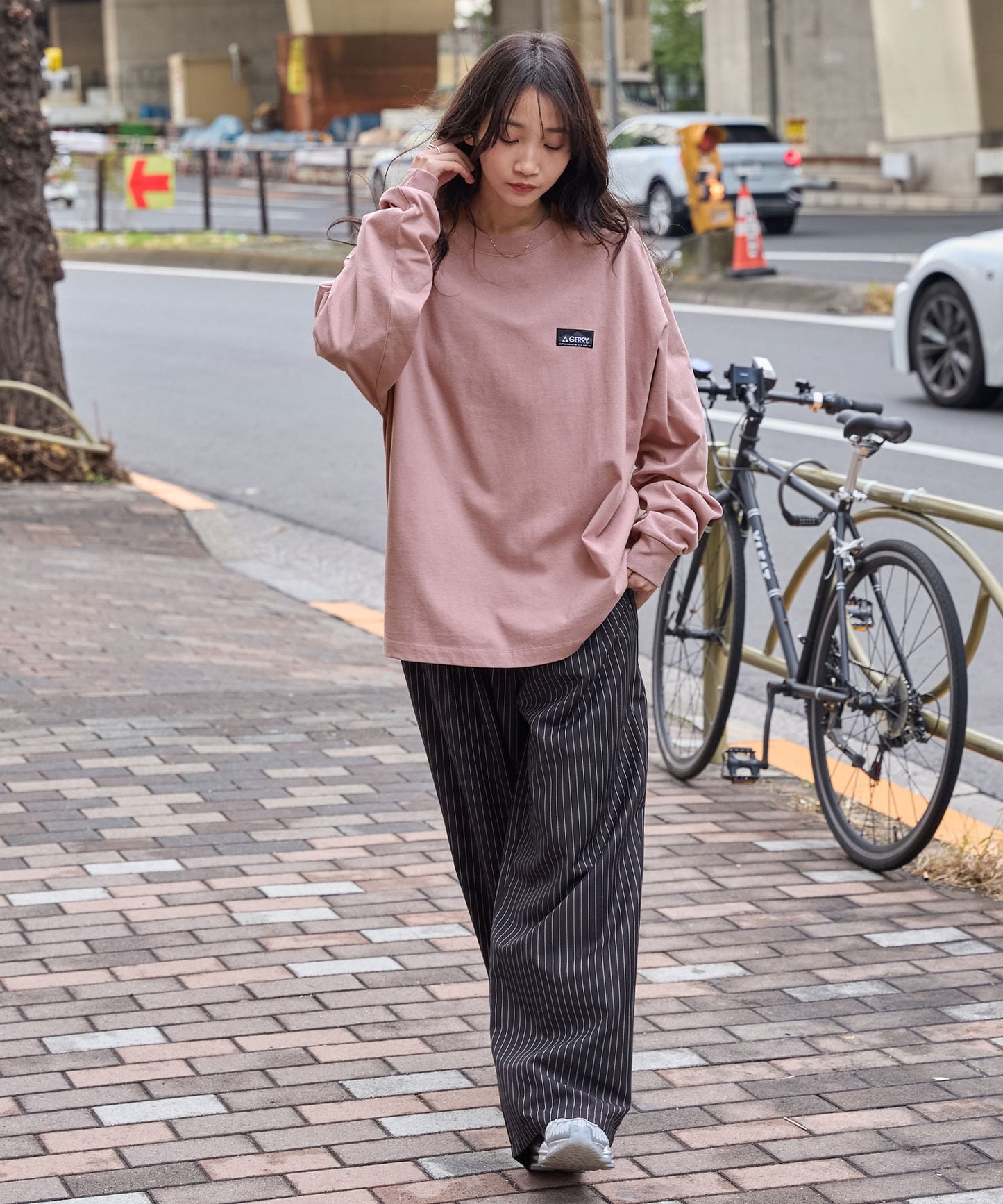 GERRY 限定 寬版圓形 Logo長袖T恤上衣大學T