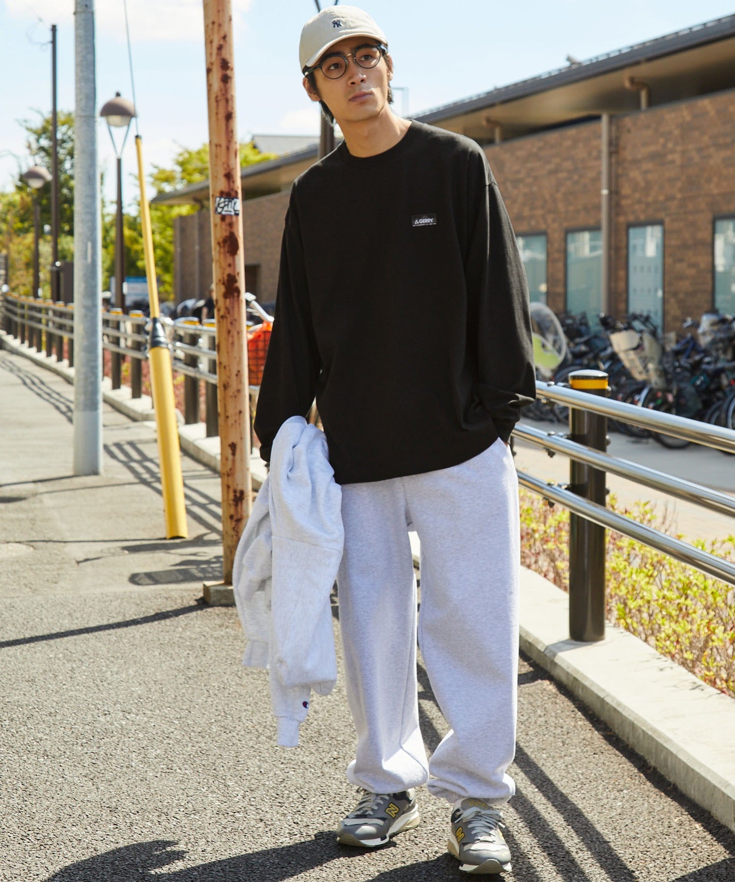 GERRY 限定 寬版圓形 Logo長袖T恤上衣大學T