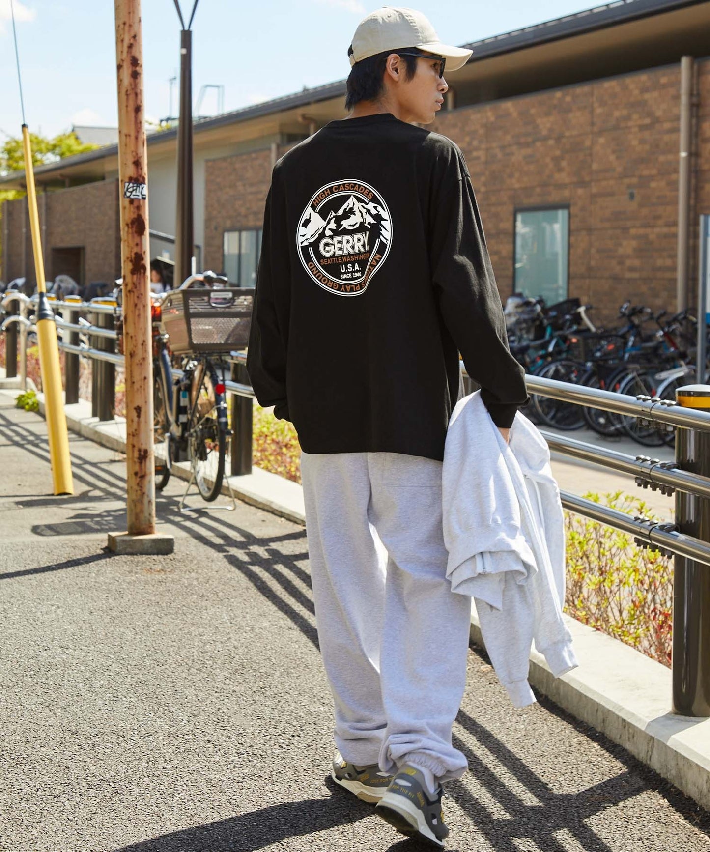 GERRY 限定 寬版圓形 Logo長袖T恤上衣大學T