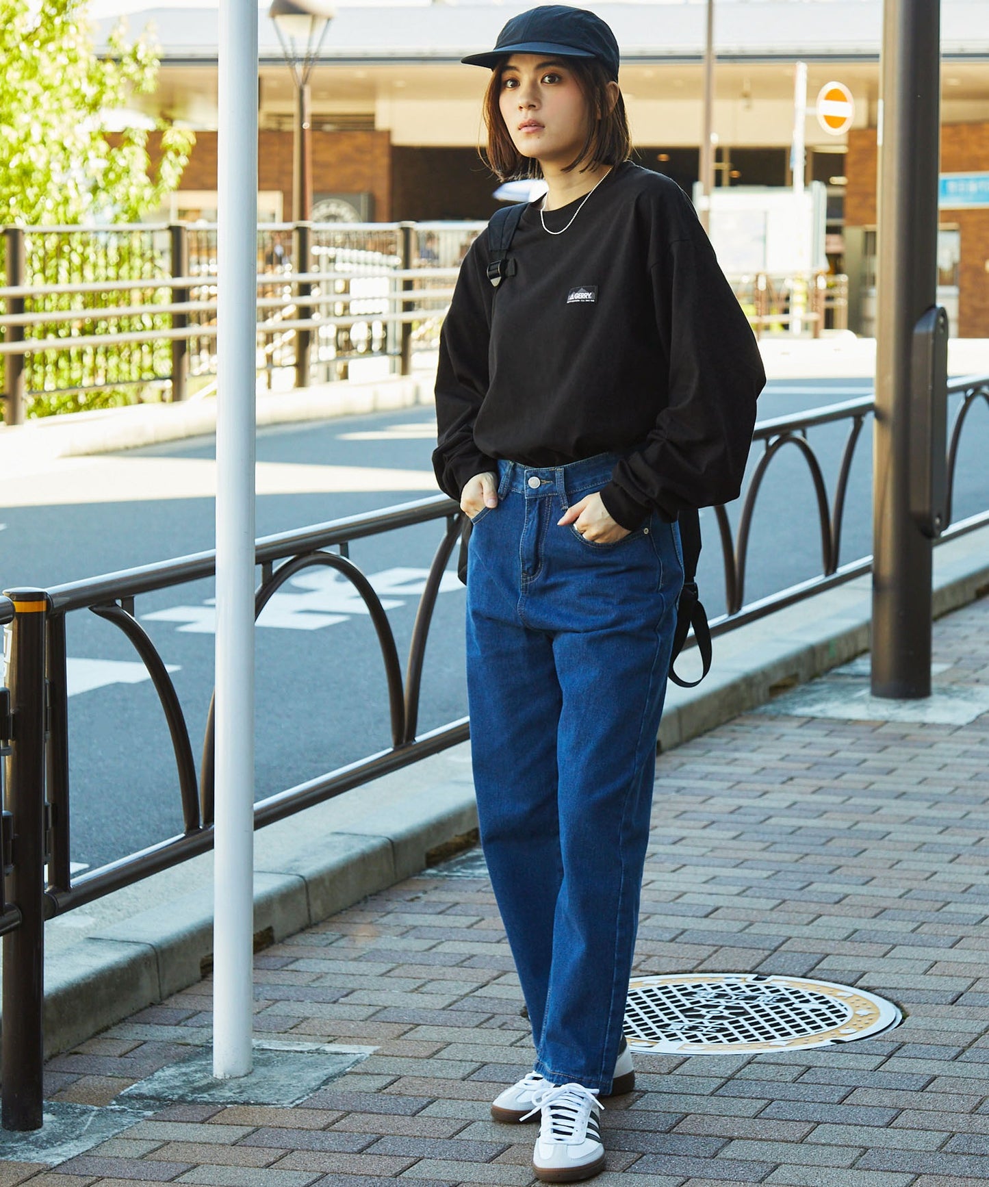 GERRY 限定 寬版圓形 Logo長袖T恤上衣大學T