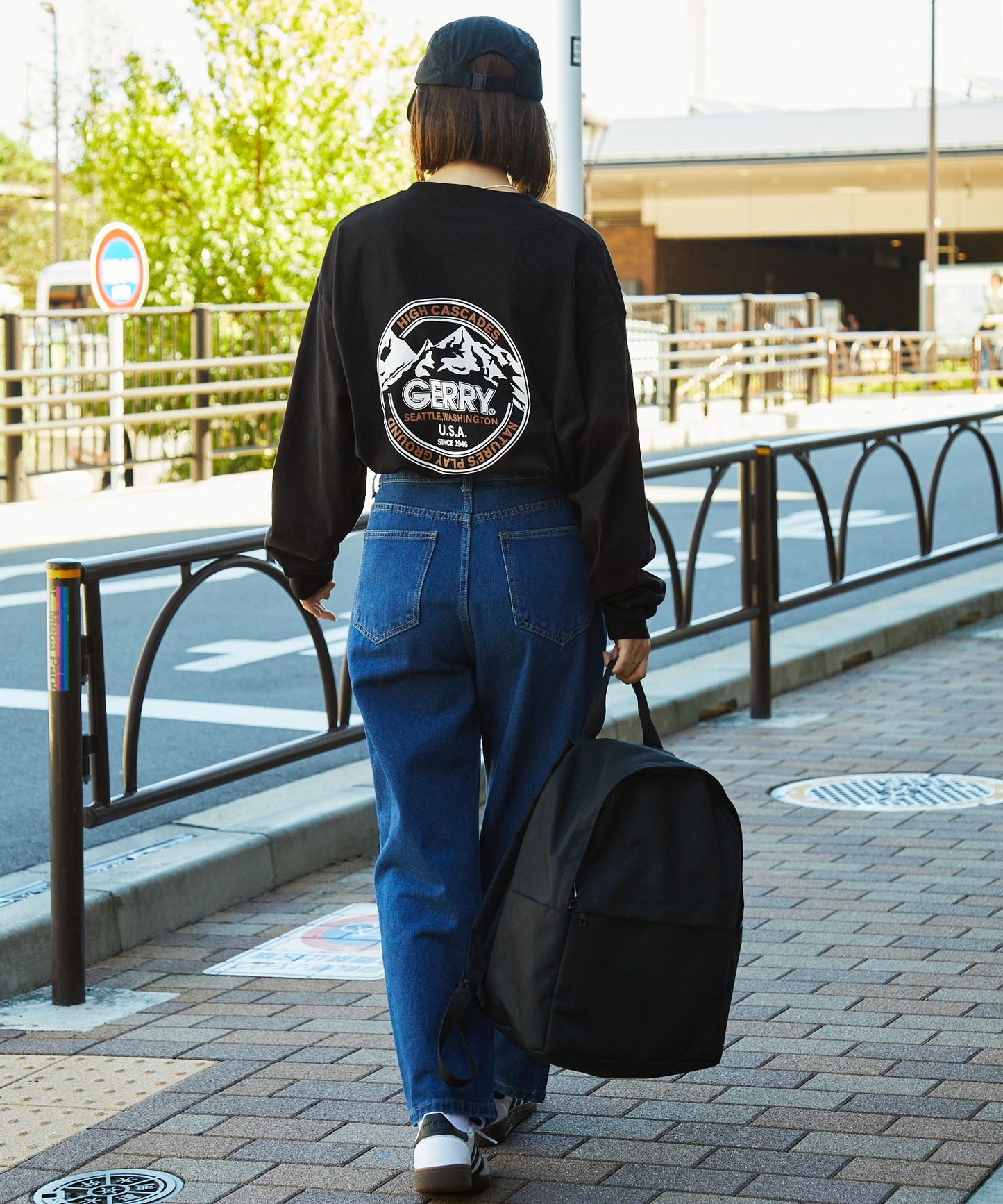 GERRY 限定 寬版圓形 Logo長袖T恤上衣大學T