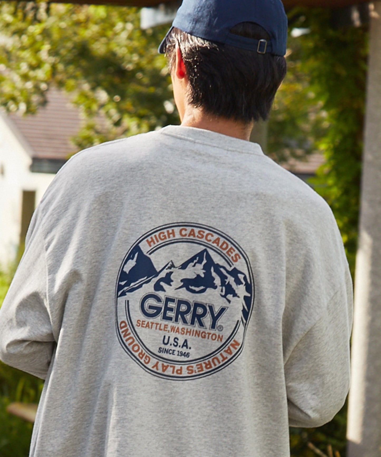 GERRY 限定 寬版圓形 Logo長袖T恤上衣大學T