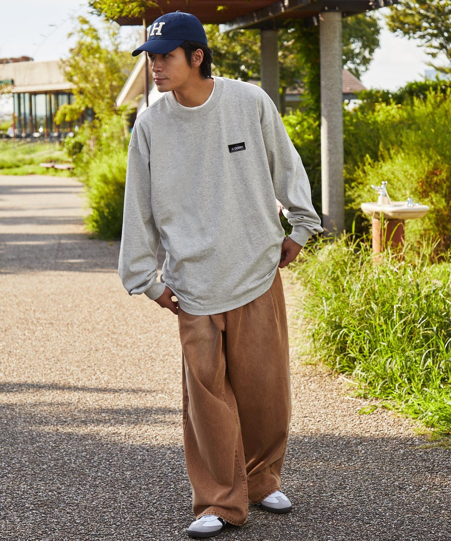 GERRY 限定 寬版圓形 Logo長袖T恤上衣大學T