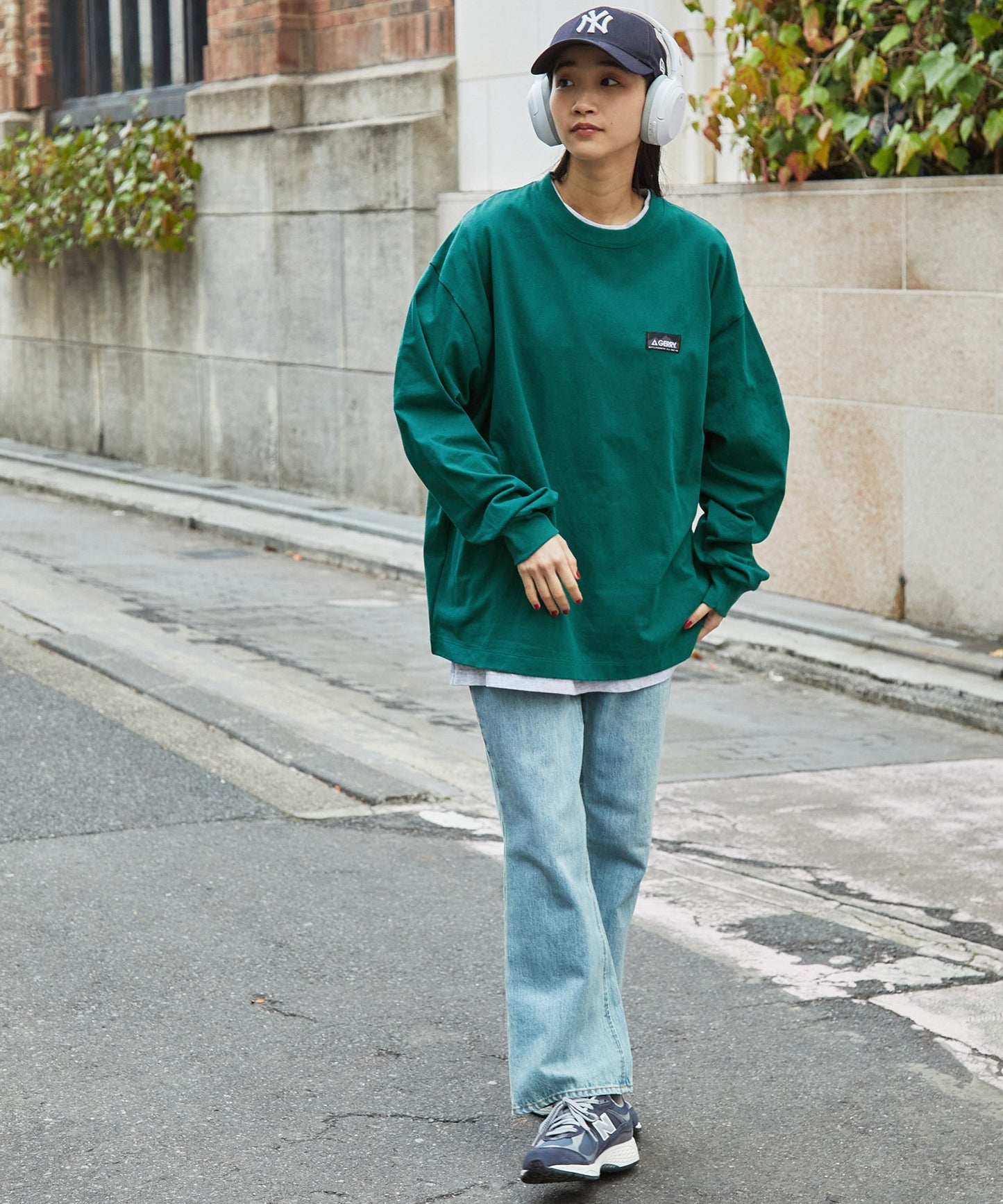 GERRY 限定 寬版圓形 Logo長袖T恤上衣大學T