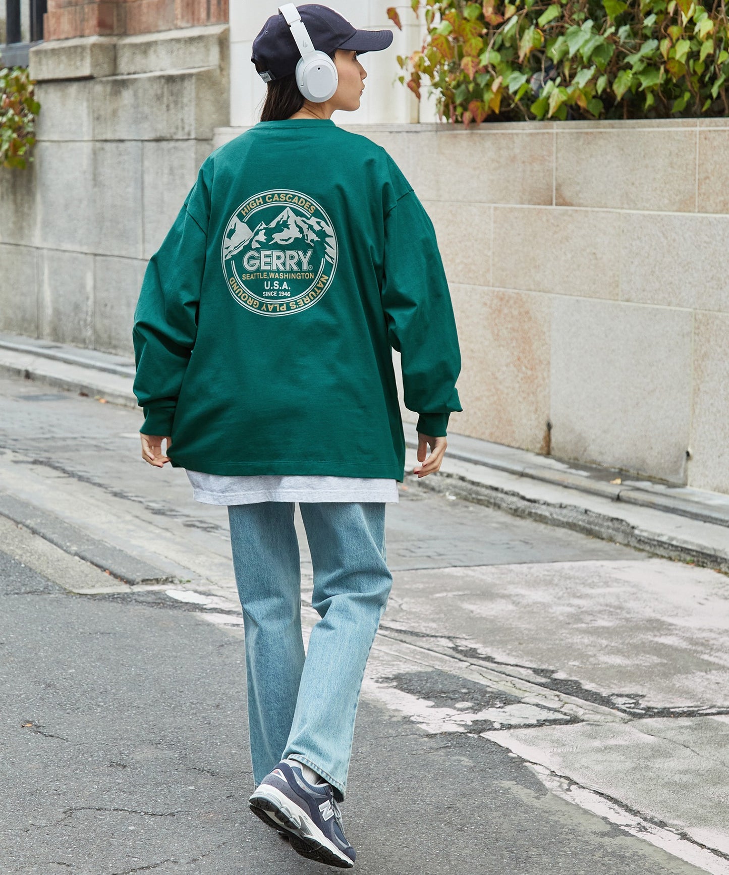 GERRY 限定 寬版圓形 Logo長袖T恤上衣大學T