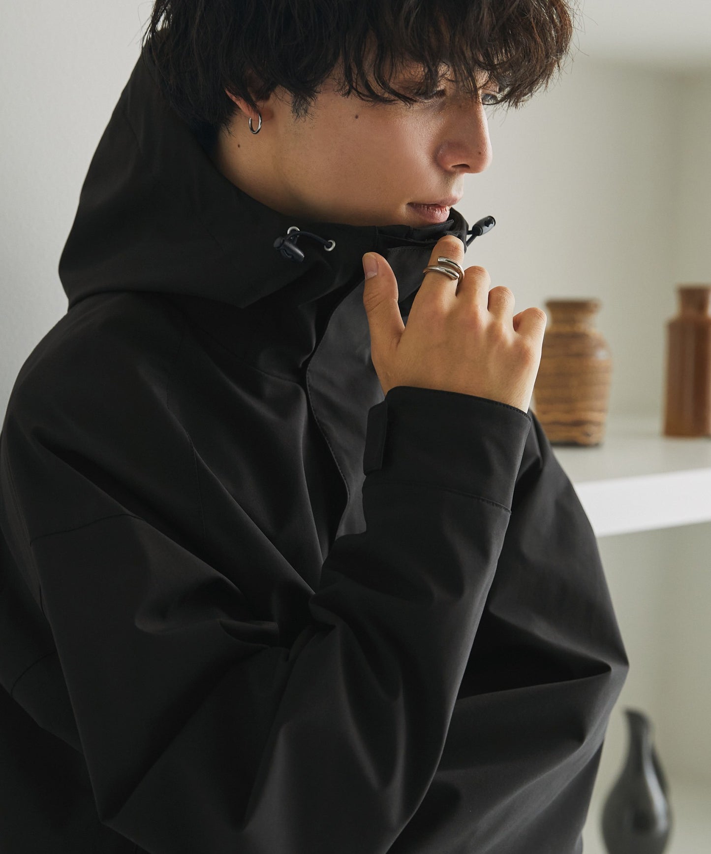 MONO-MART 機能面料寬版登山外套 / 防潑水 / 防風