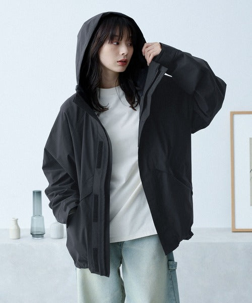 MONO-MART 機能面料寬版登山外套 / 防潑水 / 防風