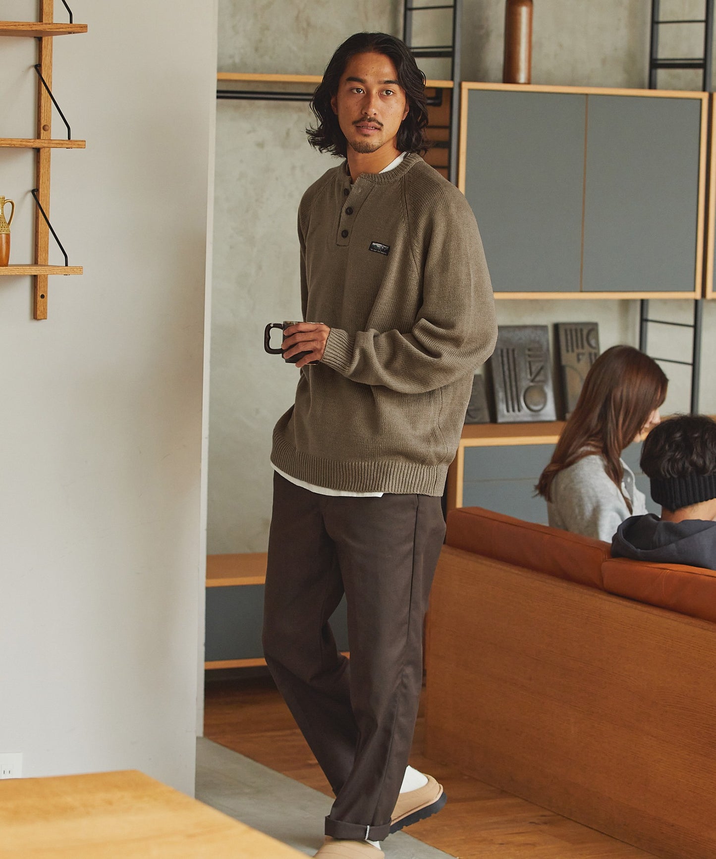 THE CRAFT CREW PRODUCTS 免燙寬版亨利領針織衫