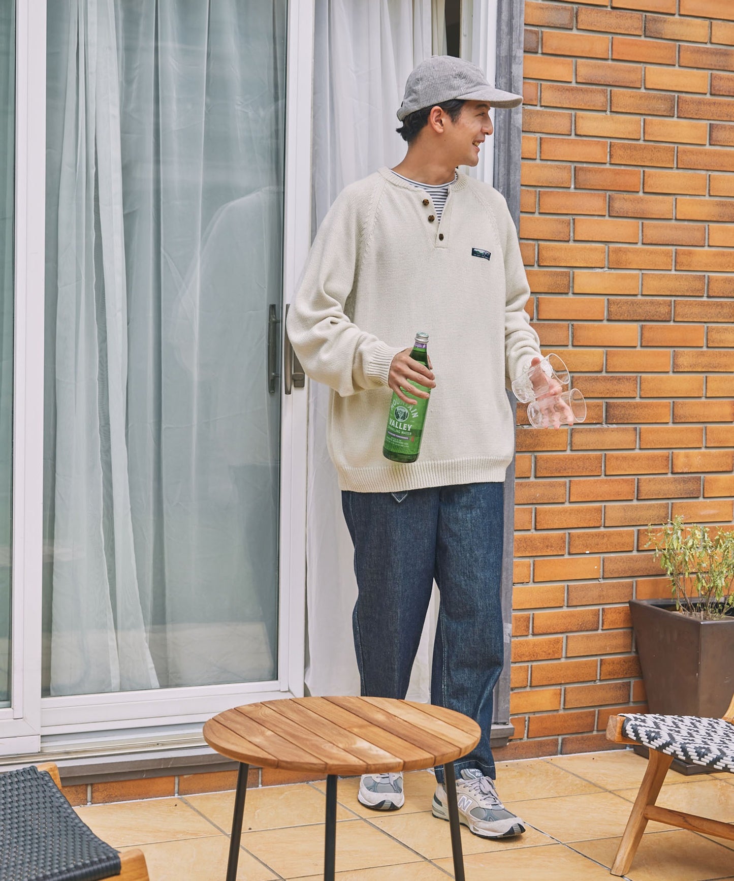THE CRAFT CREW PRODUCTS 免燙寬版亨利領針織衫