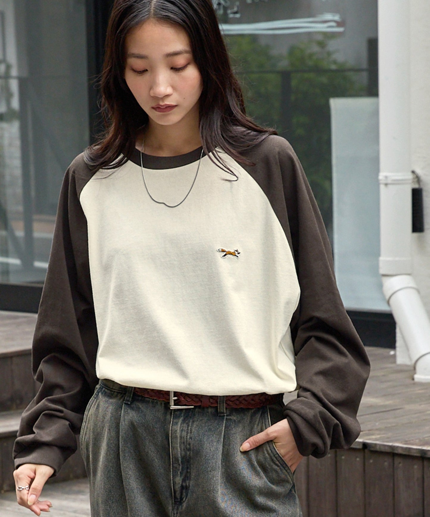 PENNEYS THE FOX Logo 狐狸刺繡簡約長袖上衣