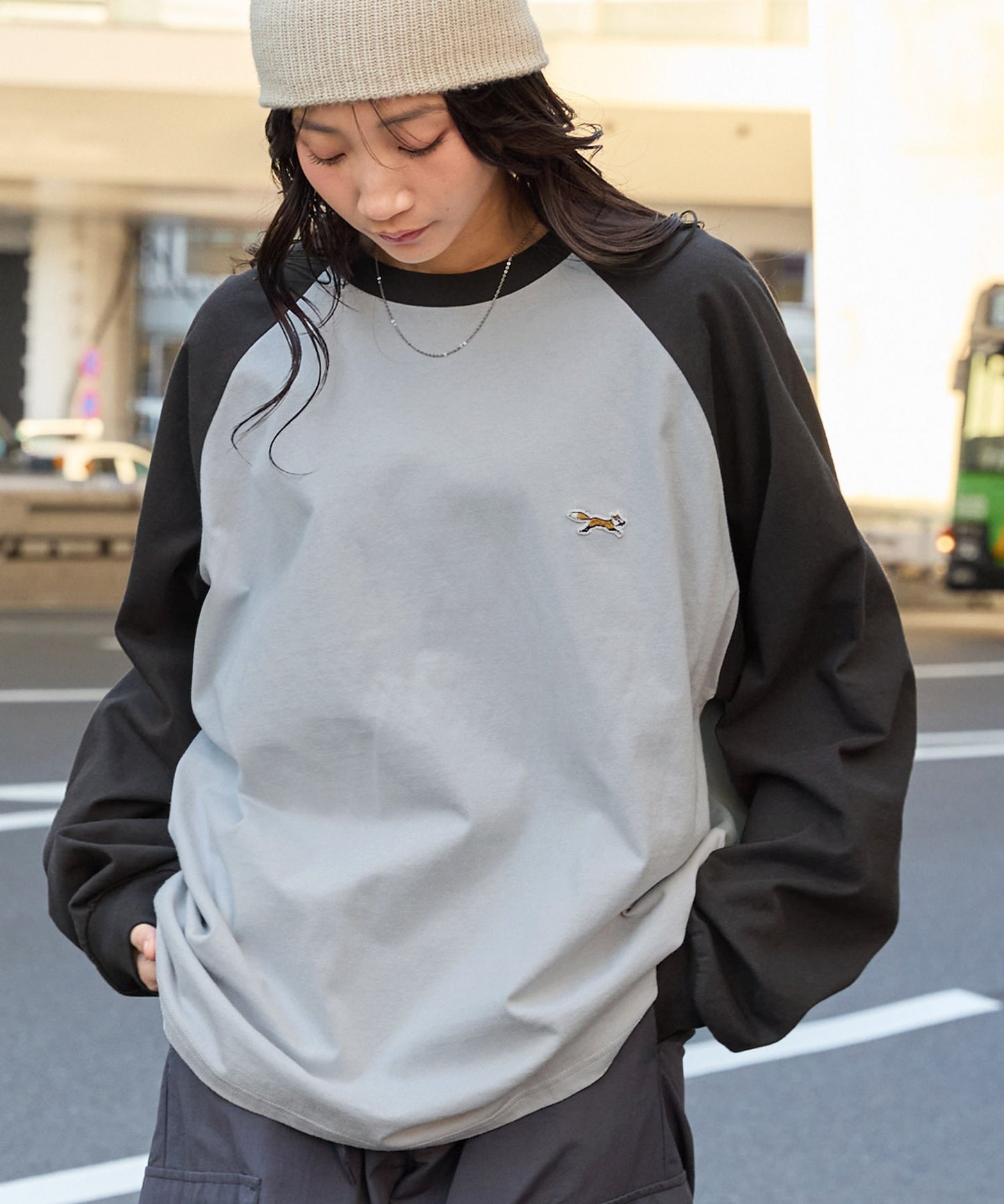 PENNEYS THE FOX Logo 狐狸刺繡簡約長袖上衣