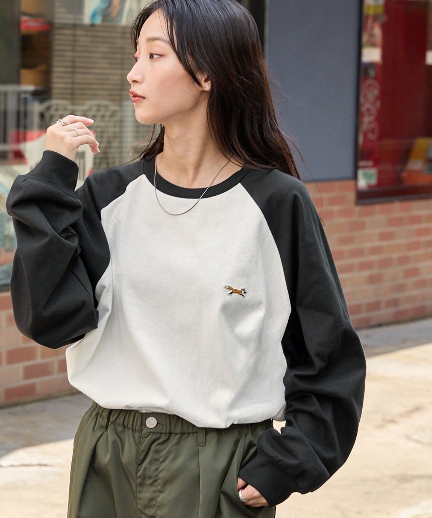 PENNEYS THE FOX Logo 狐狸刺繡簡約長袖上衣