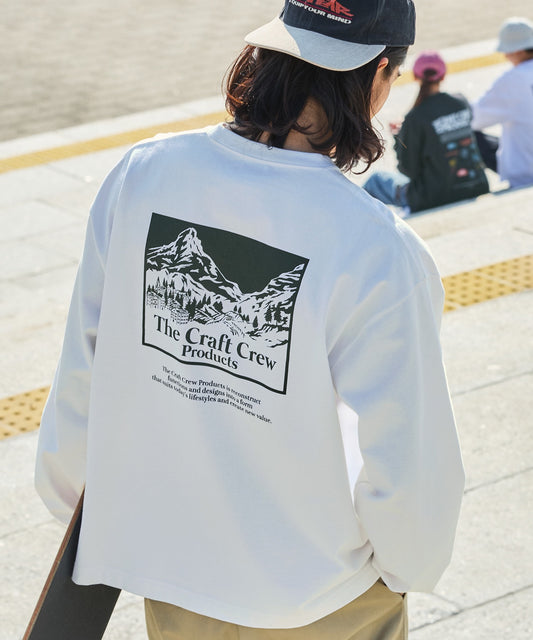 特價 THE CRAFT CREW PRODUCTS 厚磅機能材質寬版圓領長袖T恤大學T