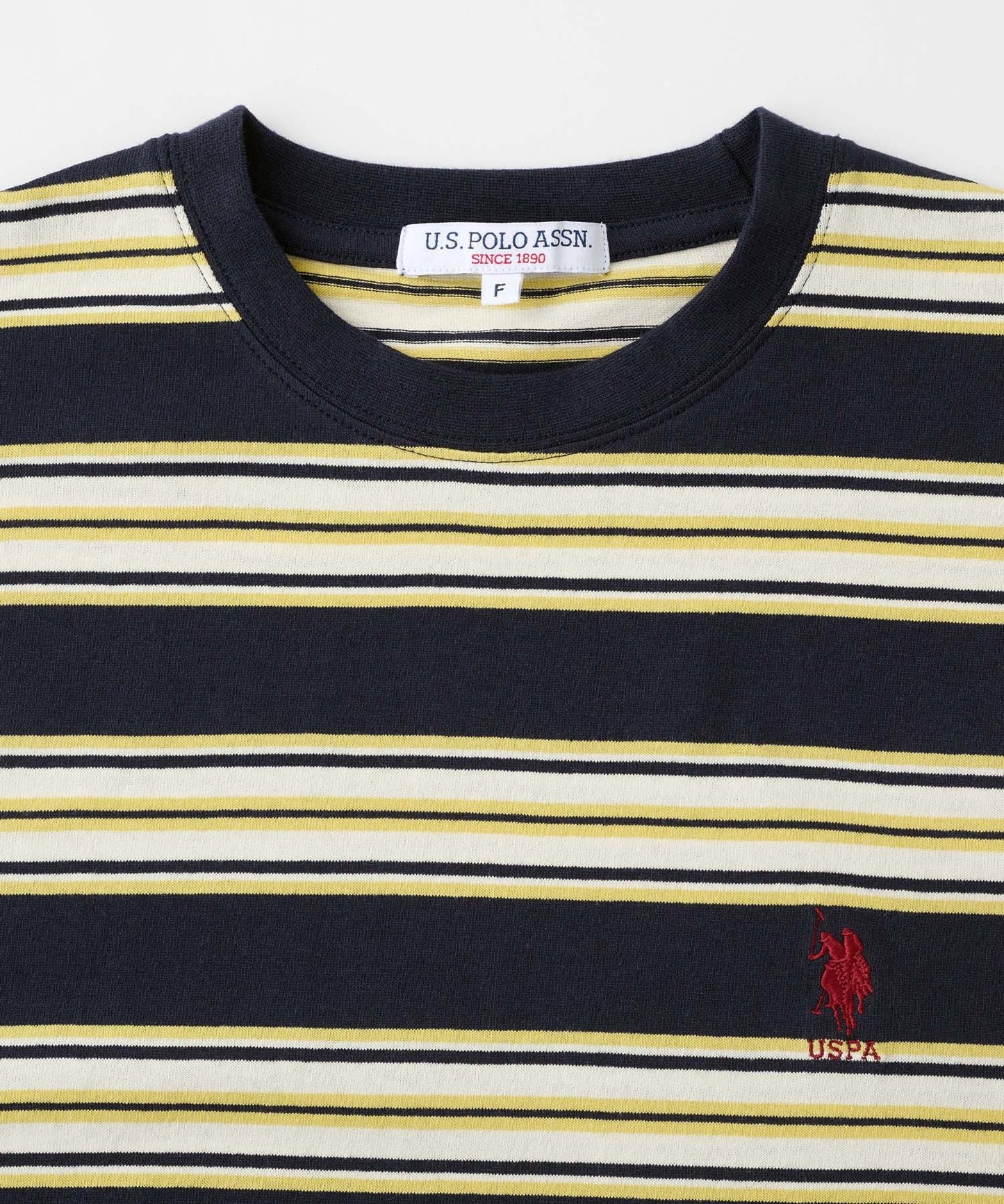 U.S. POLO ASSN. 刺繡LOGO條紋短袖上衣