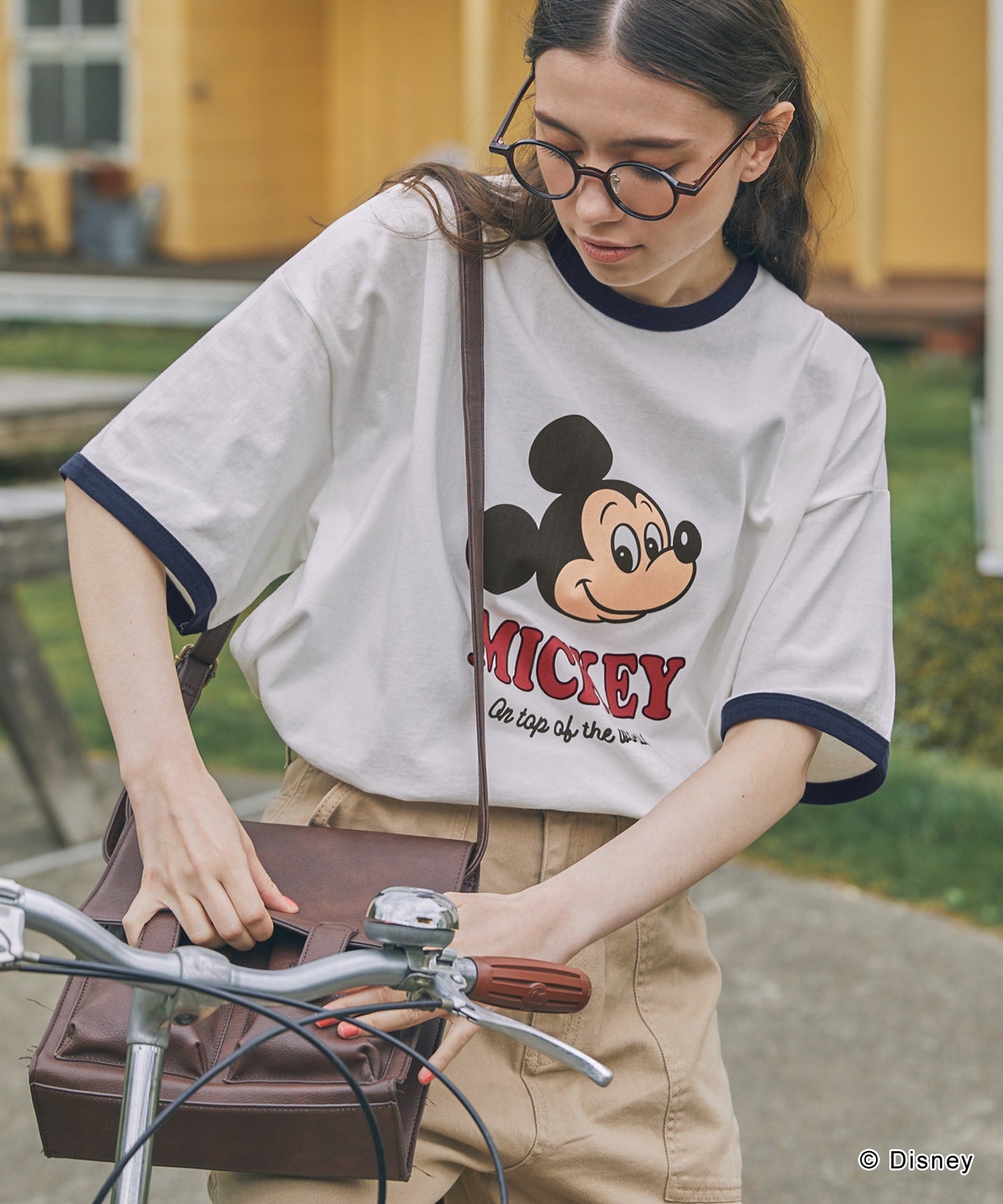 MONO-MART Disney Mickey&Friends 圖案印花短袖T恤