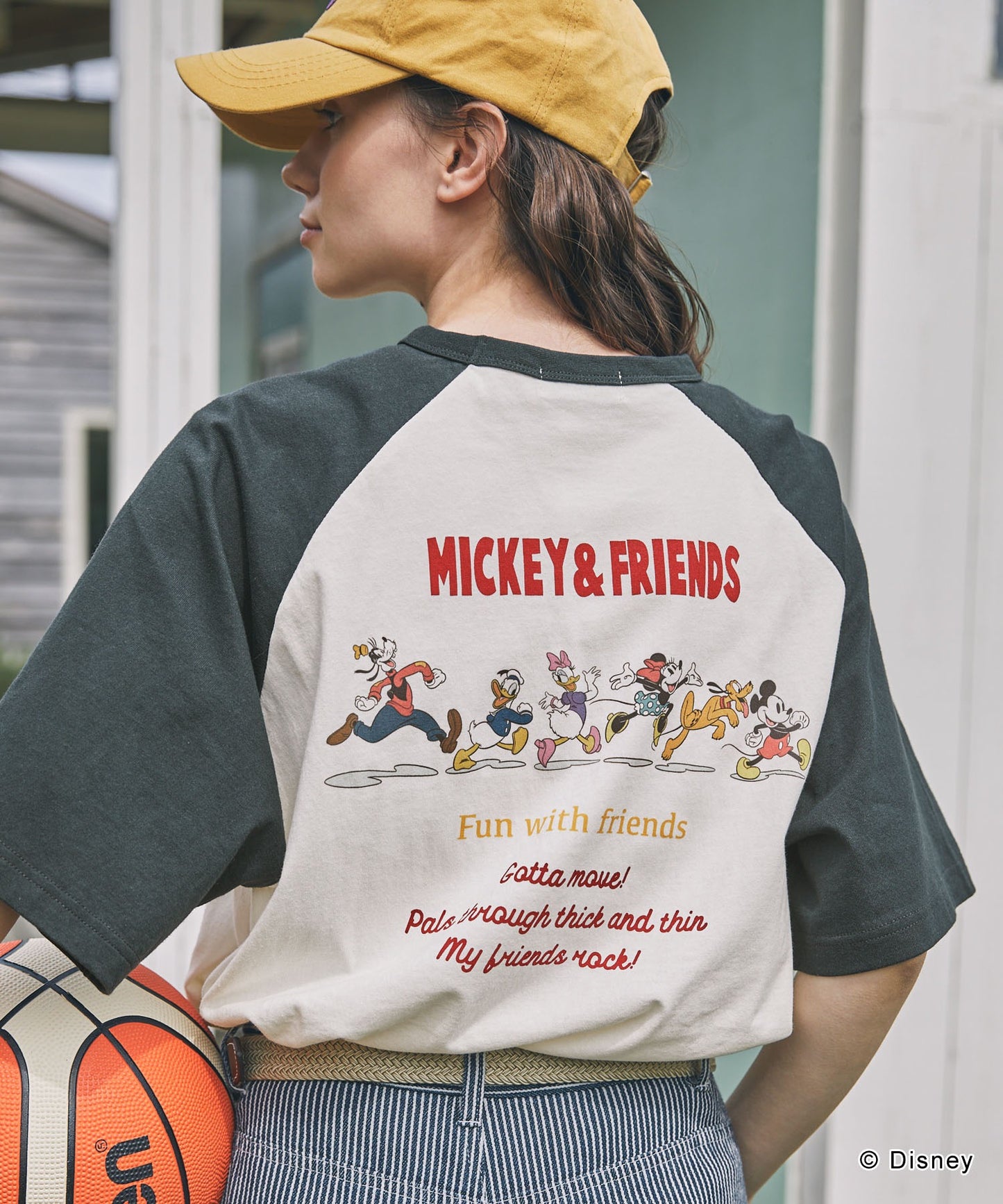 MONO-MART Disney Mickey&Friends 圖案印花短袖T恤