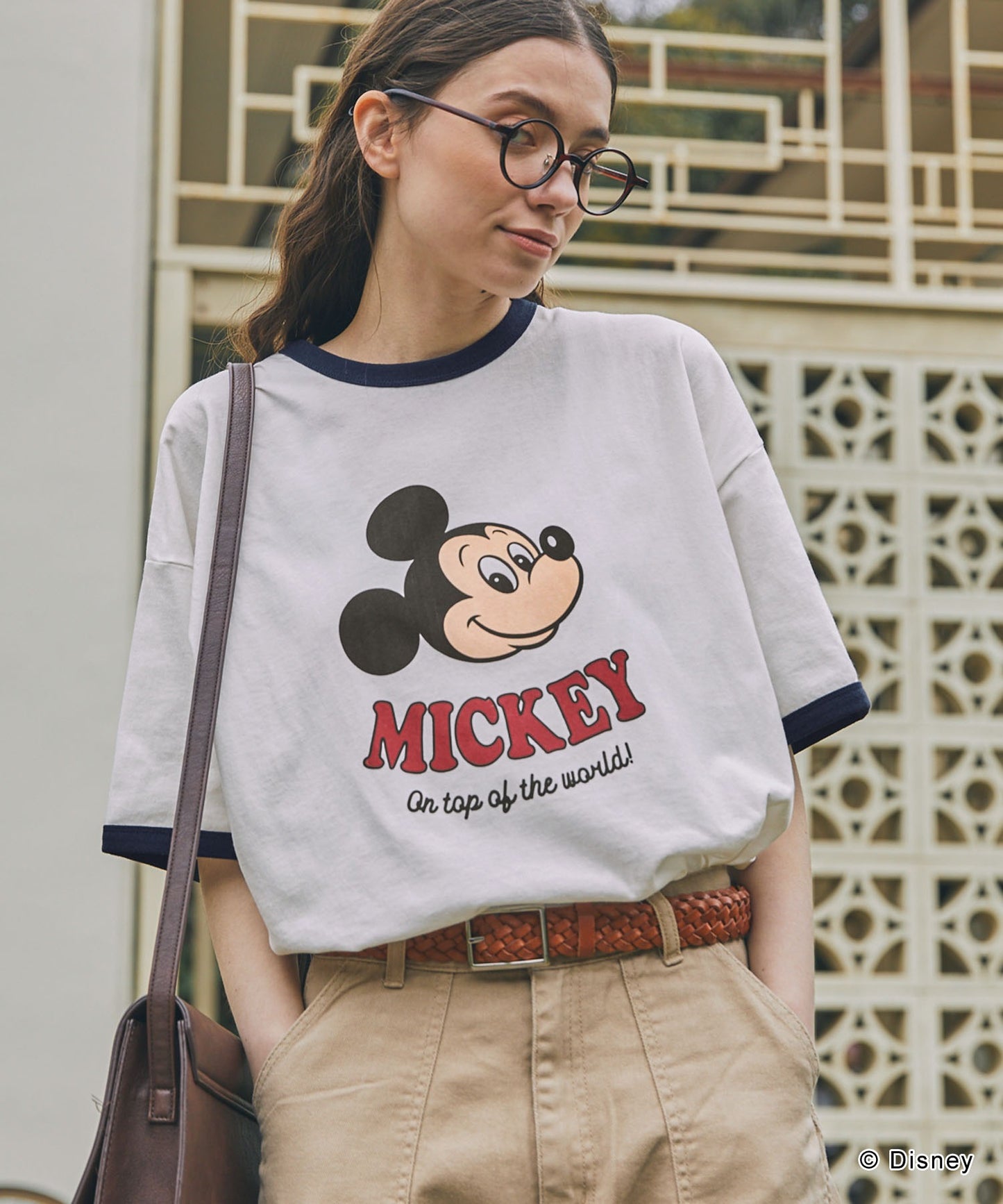 MONO-MART Disney Mickey&Friends 圖案印花短袖T恤