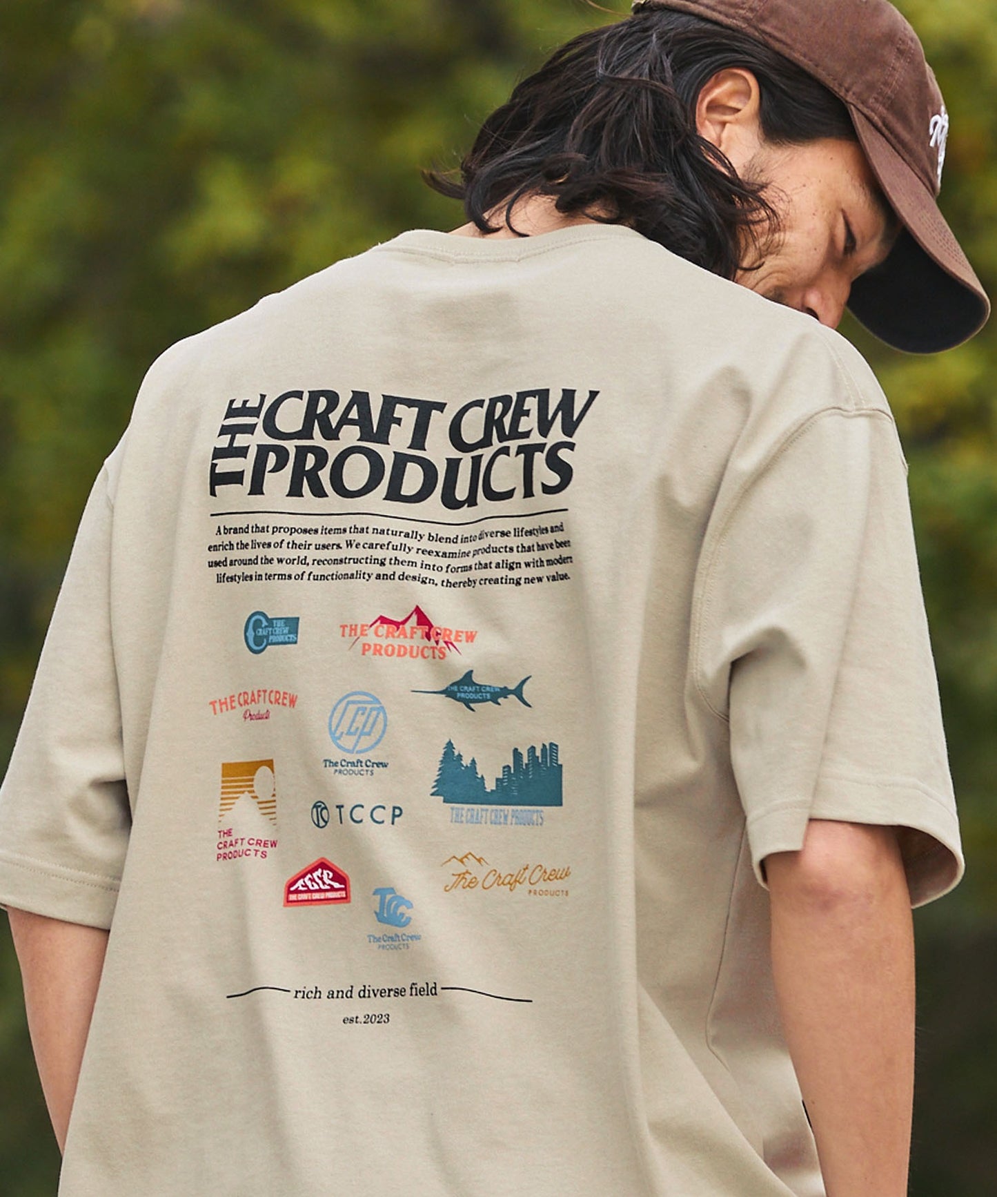 THE CRAFT CREW PRODUCTS back print T-shirt 機能印花短袖T恤