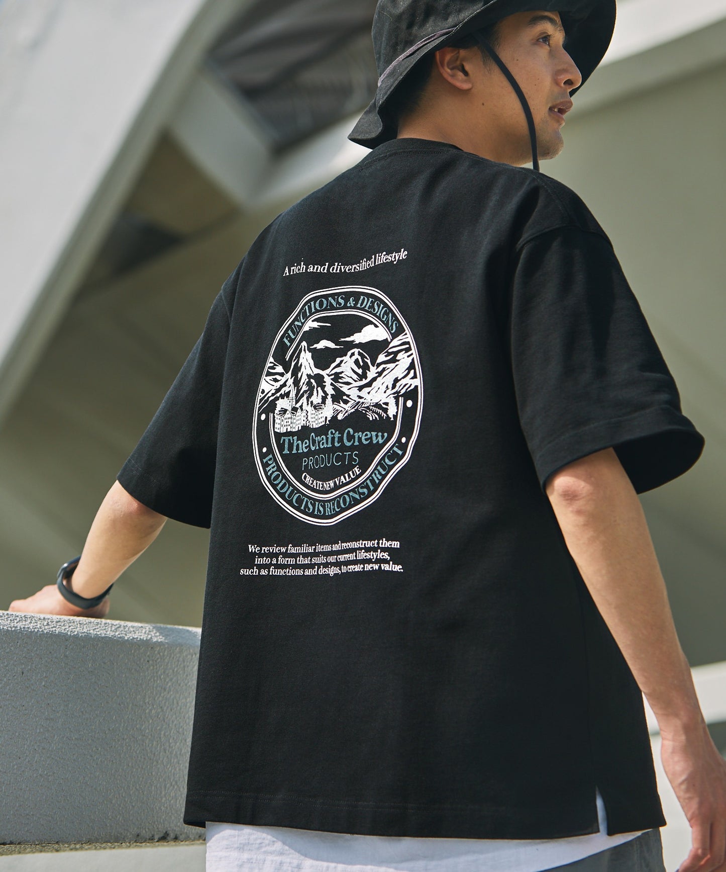 THE CRAFT CREW PRODUCTS back print T-shirt 機能印花短袖T恤