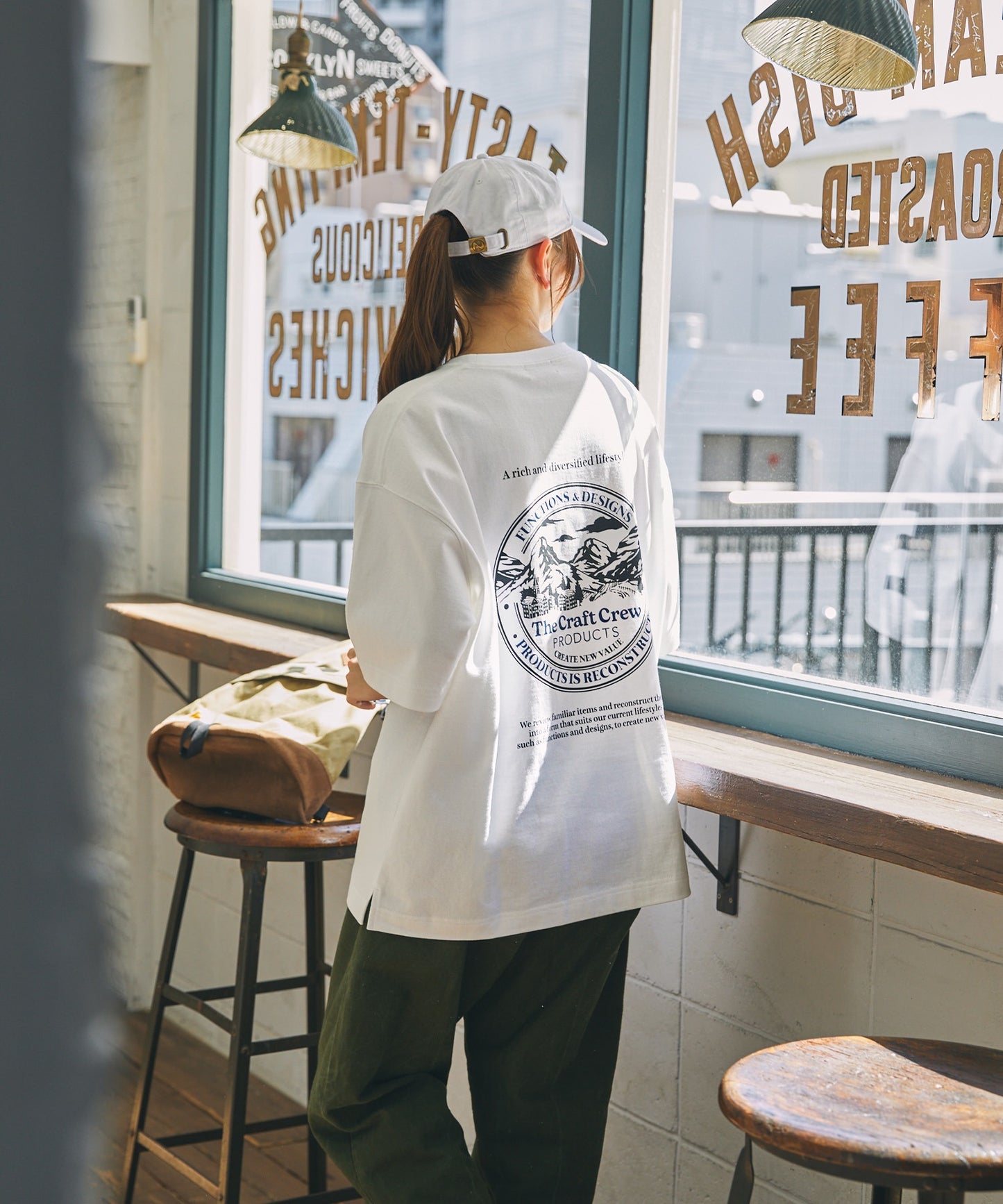 THE CRAFT CREW PRODUCTS back print T-shirt 機能印花短袖T恤