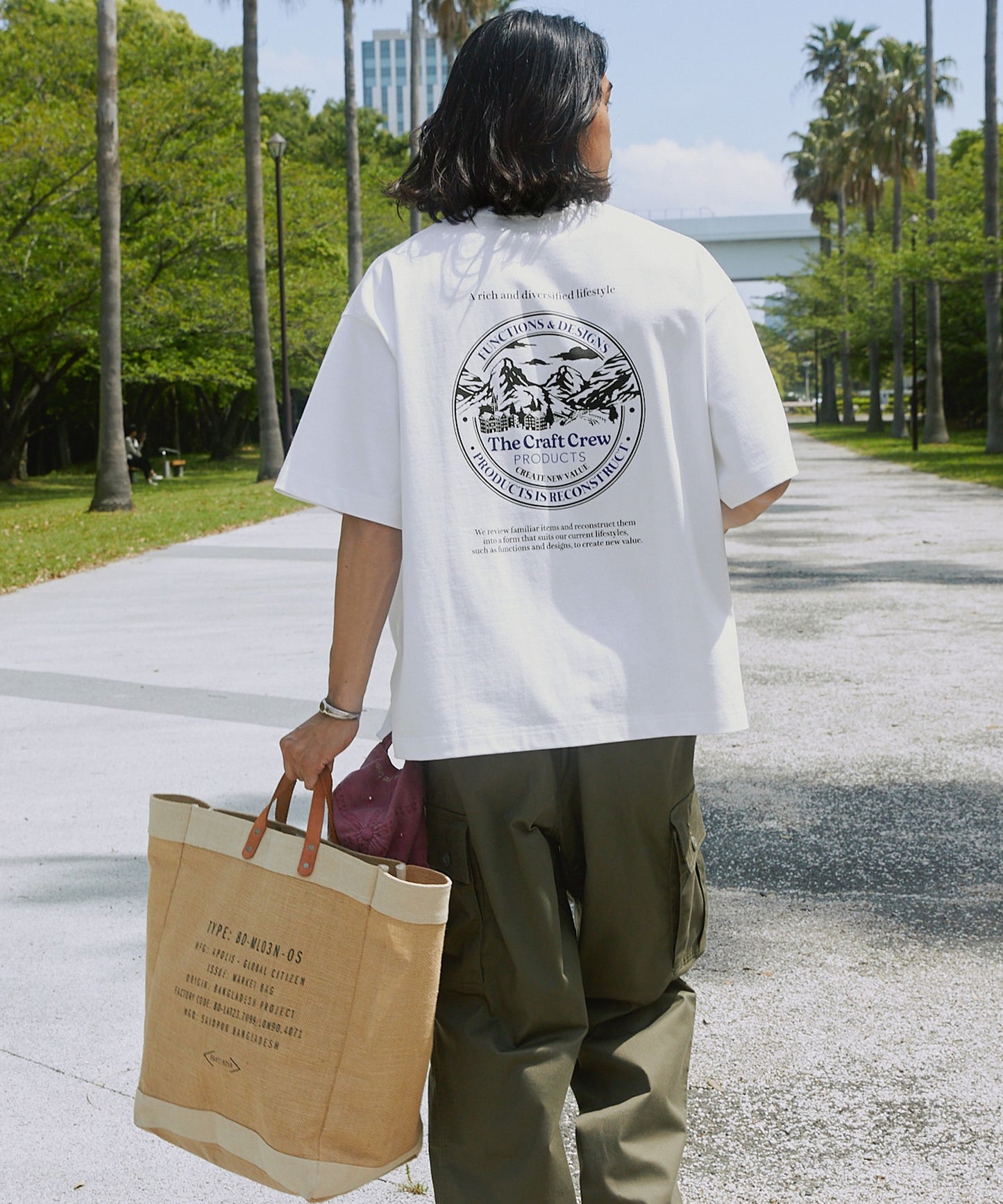 THE CRAFT CREW PRODUCTS back print T-shirt 機能印花短袖T恤