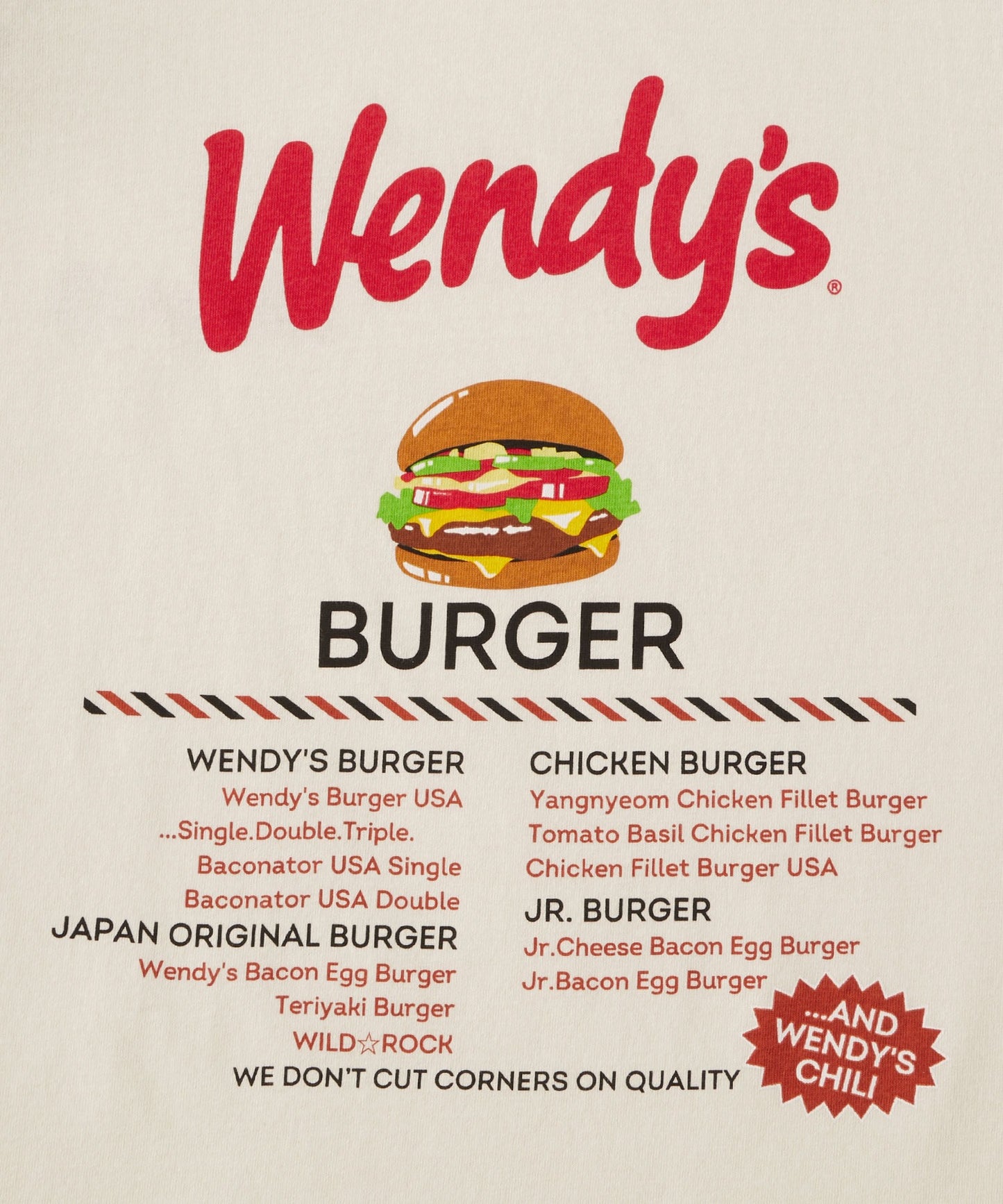 Wendy's x MONO-MART 限定 復古印花短袖T恤