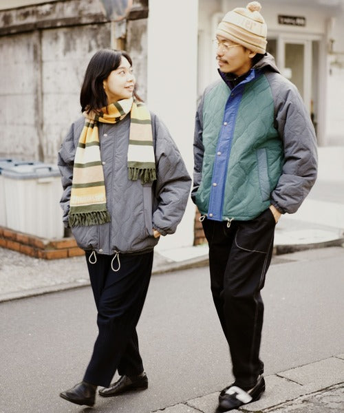 Japan LAWSON x FREAK'S STORE joint flannel plaid shirt-black/blue/navy blue